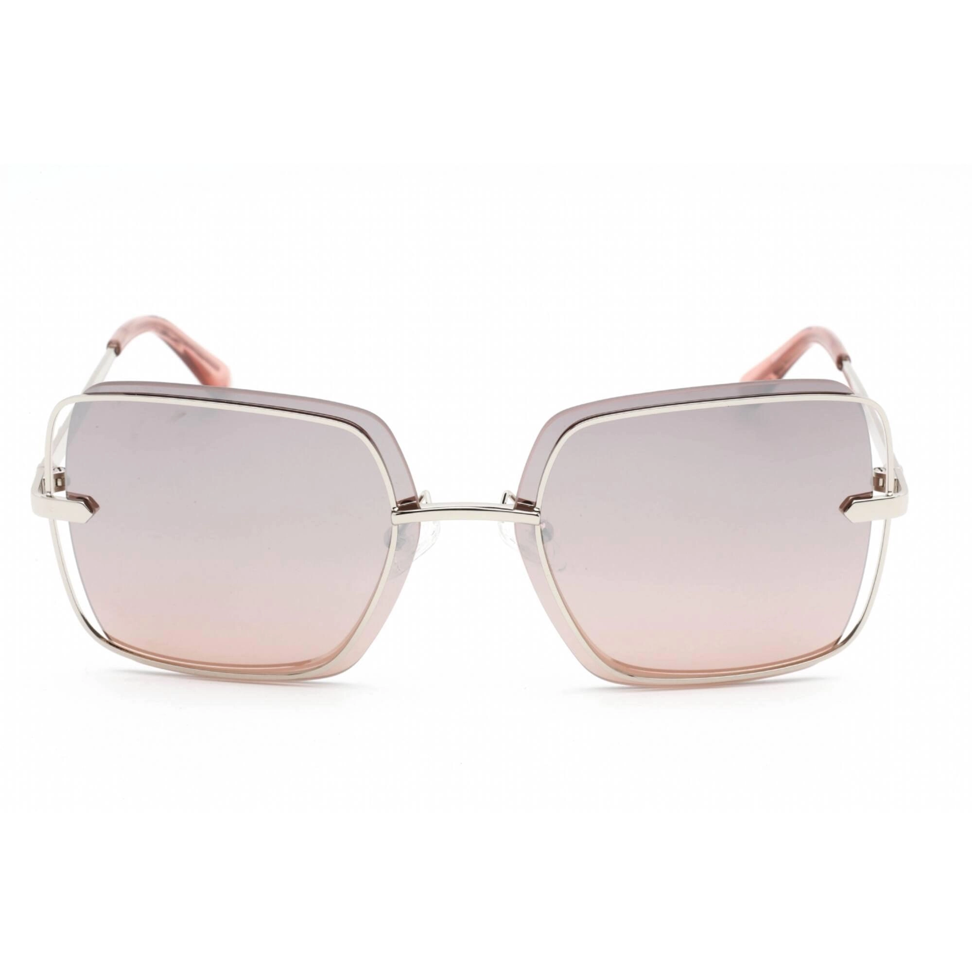 Guess Factory Women's Sunglasses - Shiny Light Nickletin Metal Cat Eye | GF6130 10U
