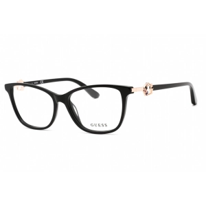 Guess Women's Eyeglasses - Clear Lens Shiny Black Cat Eye Shape Frame | GU2856-S 001