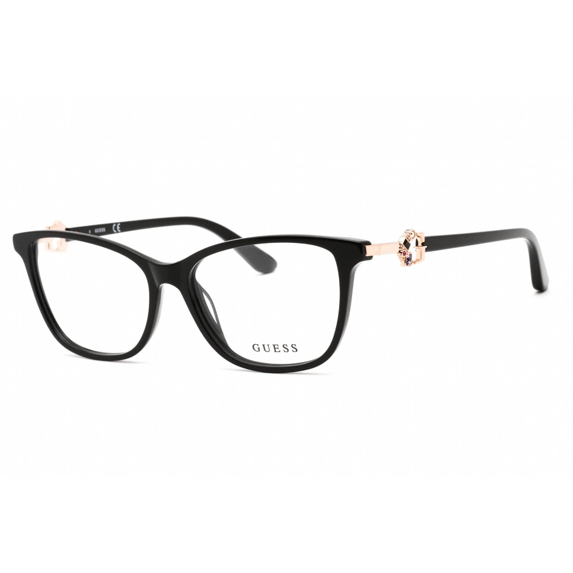 Guess Women's Eyeglasses - Clear Lens Shiny Black Cat Eye Shape Frame | GU2856-S 001