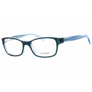 Guess Women's Eyeglasses - Shiny Blue Acetate Cat Eye Full Rim Frame | GU2591 090