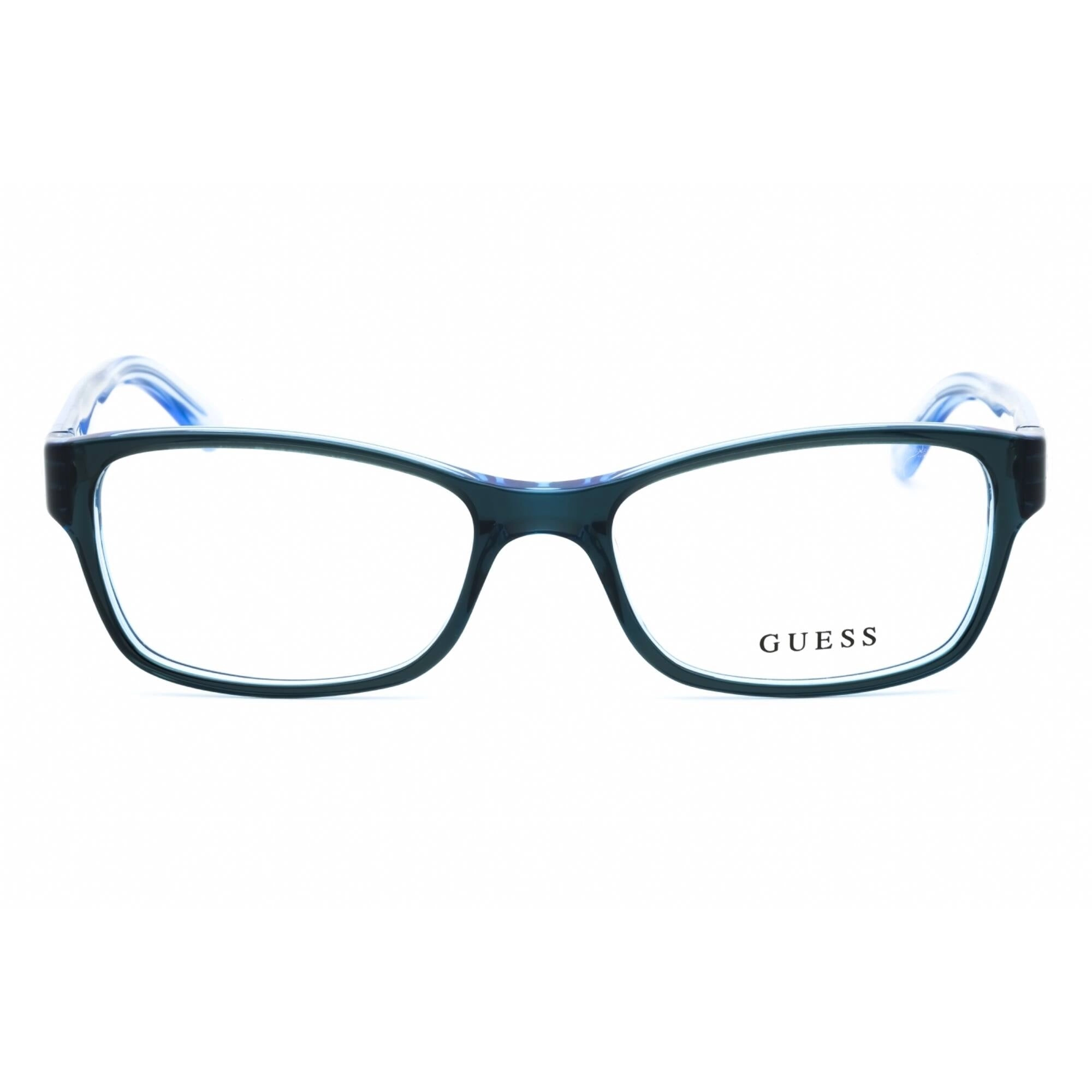 Guess Women's Eyeglasses - Shiny Blue Acetate Cat Eye Full Rim Frame | GU2591 090