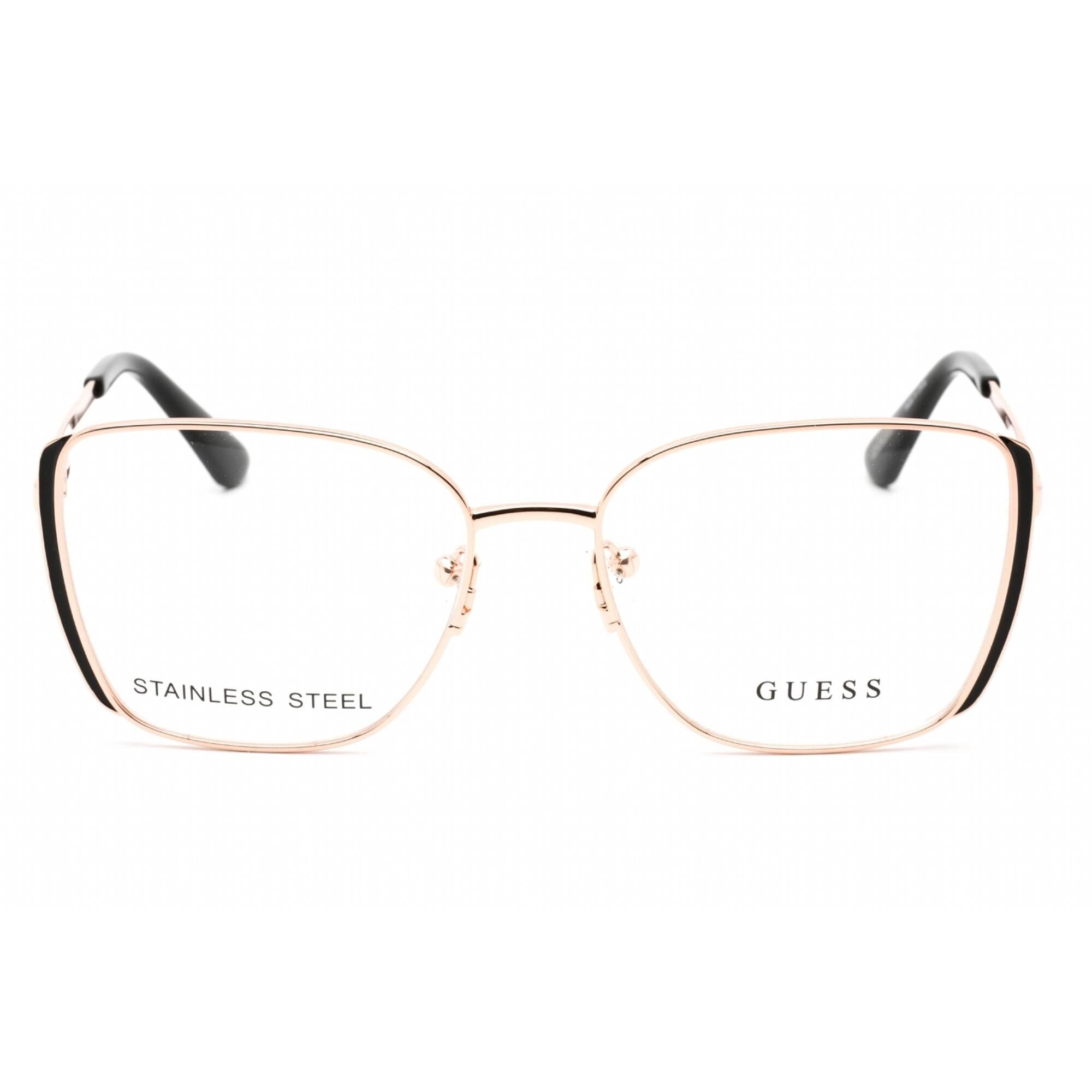 Guess Women's Eyeglasses - Shiny Rose Gold Full Rim Rectangular Frame | GU2903 028