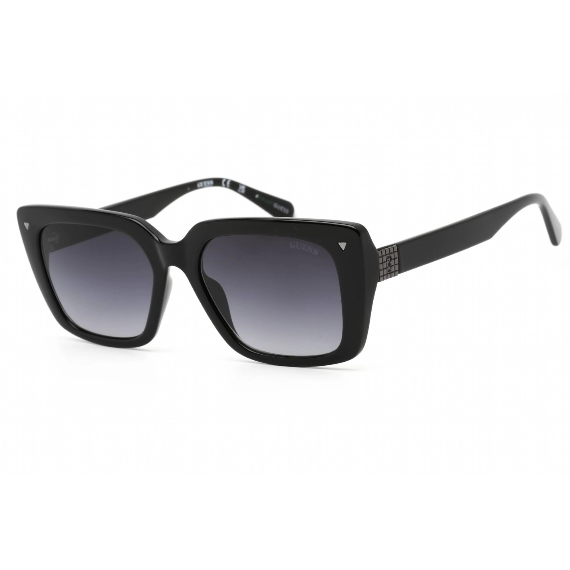 Guess Women's Sunglasses - Shiny Black Plastic Frame Gradient Smoke Lens | GU8243 01B