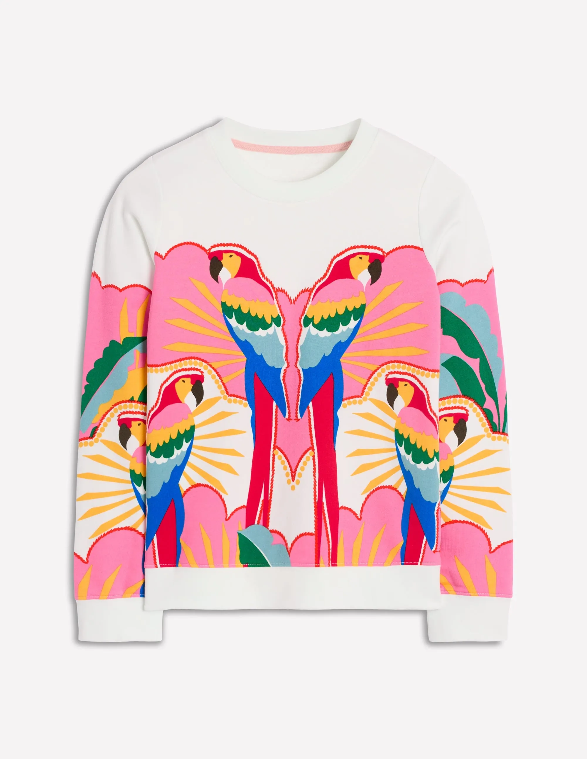 Hannah Printed Sweatshirt-Multi. Paradise Parrot
