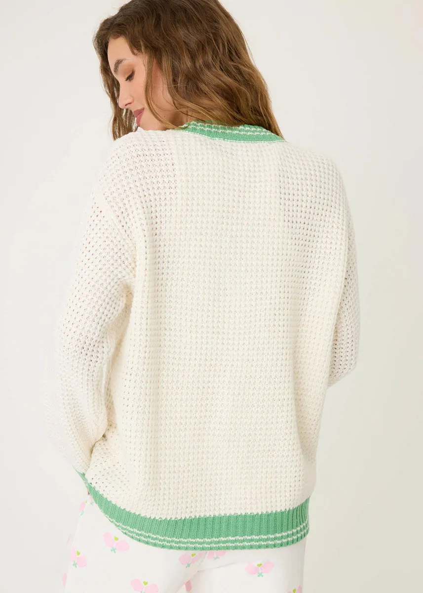 Happiest On The Court Cardigan - Ivory