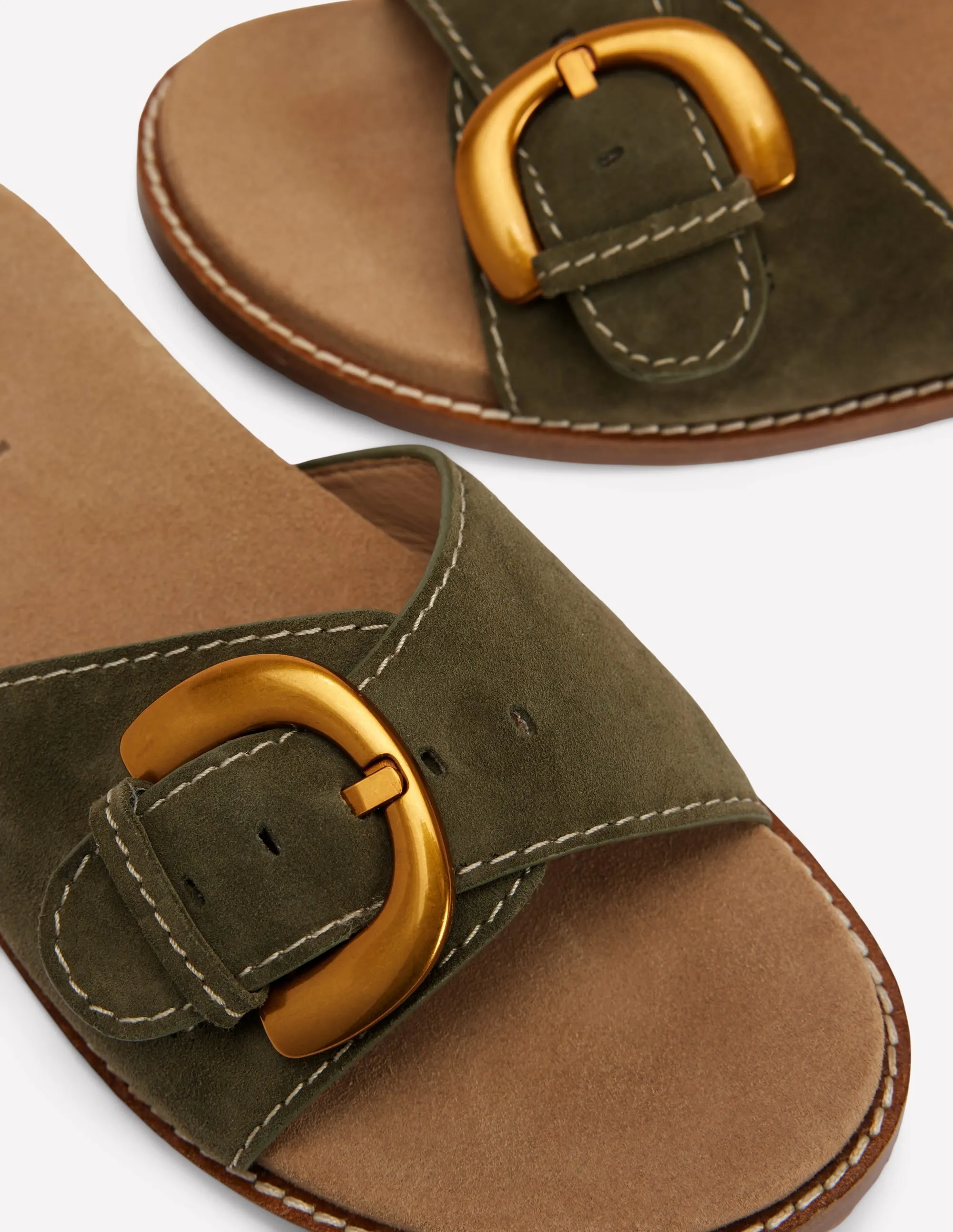 Hardware Mule Sandal-Deep Olive