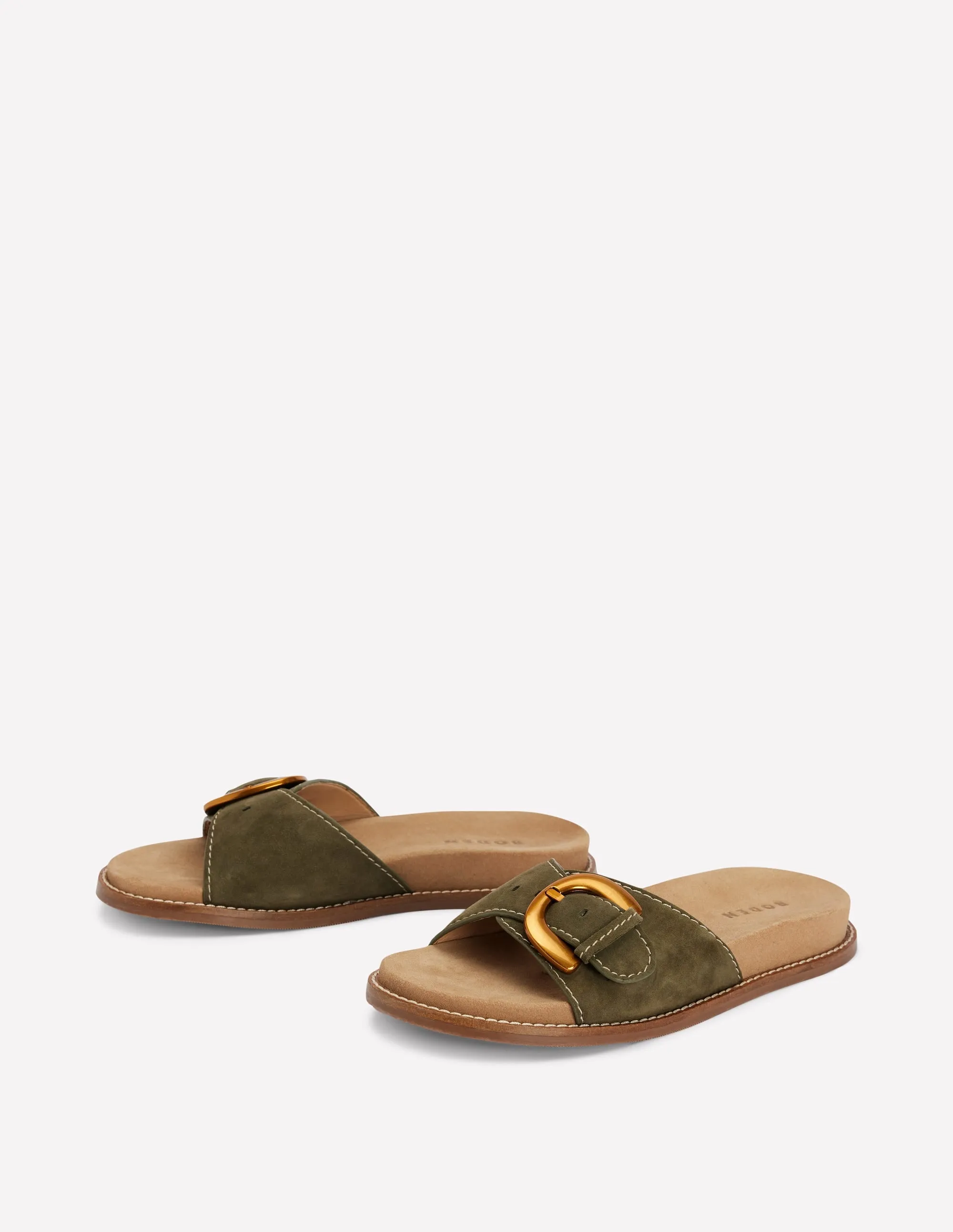Hardware Mule Sandal-Deep Olive