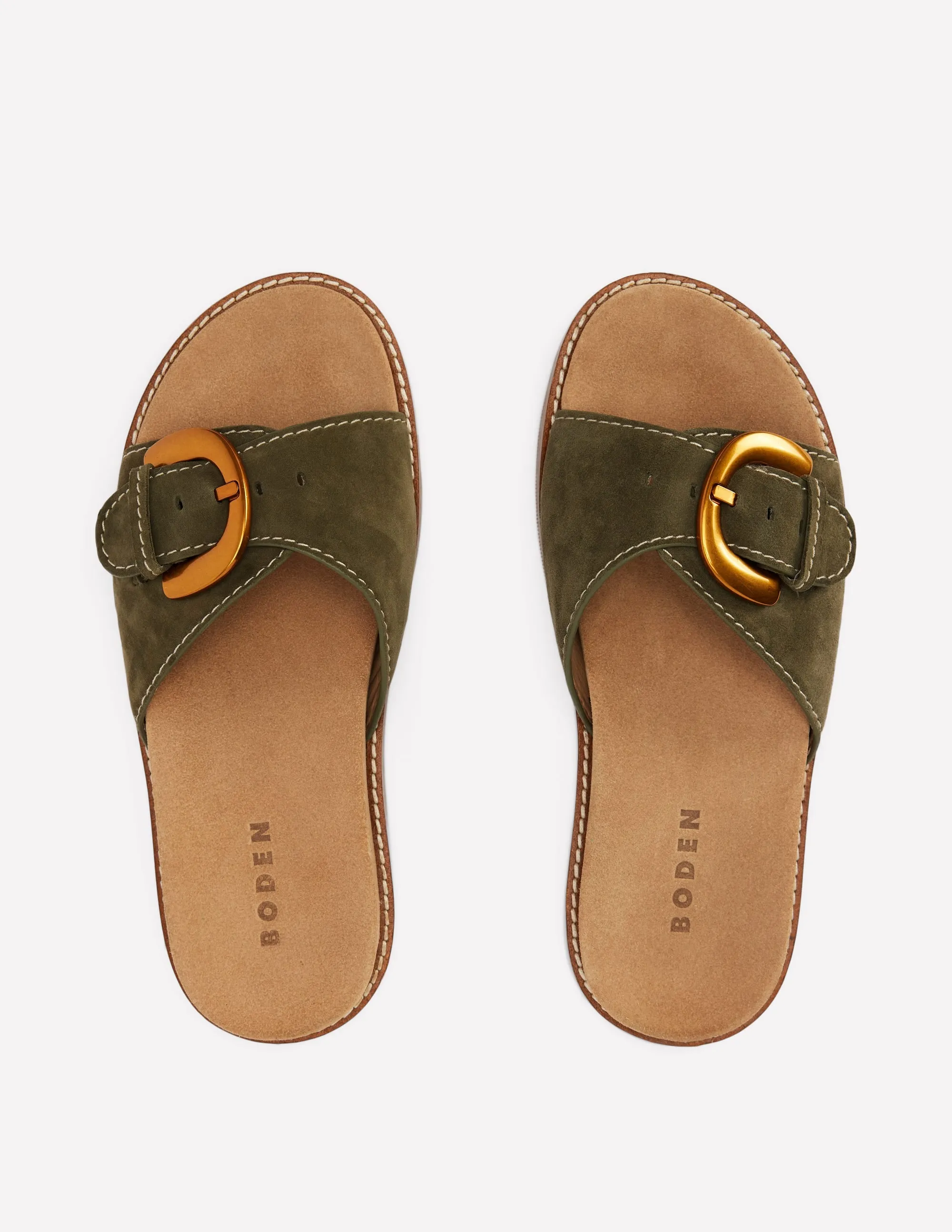 Hardware Mule Sandal-Deep Olive