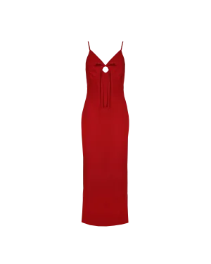 HARLEY BOW DRESS SANGRIA