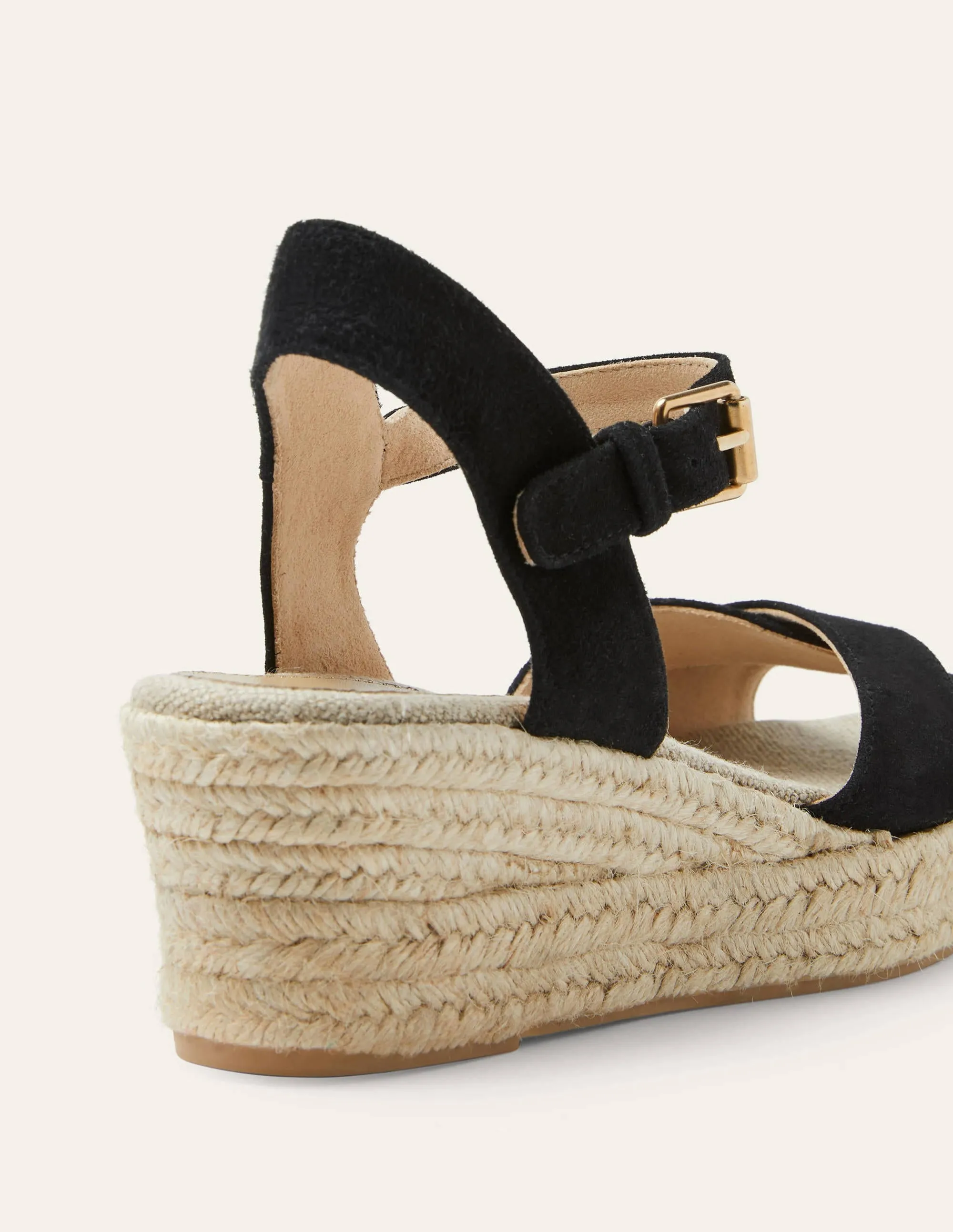 Jasmine Espadrille Wedges-Black