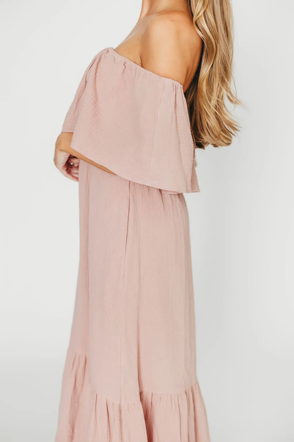 Josie 100% Cotton Maxi Dress in Rose - Bump & Nursing Friendly