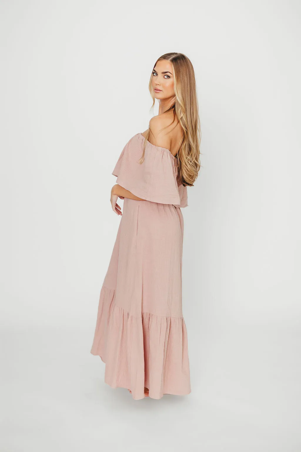 Josie 100% Cotton Maxi Dress in Rose - Bump & Nursing Friendly