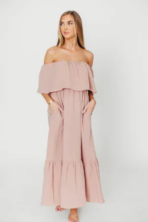 Josie 100% Cotton Maxi Dress in Rose - Bump & Nursing Friendly
