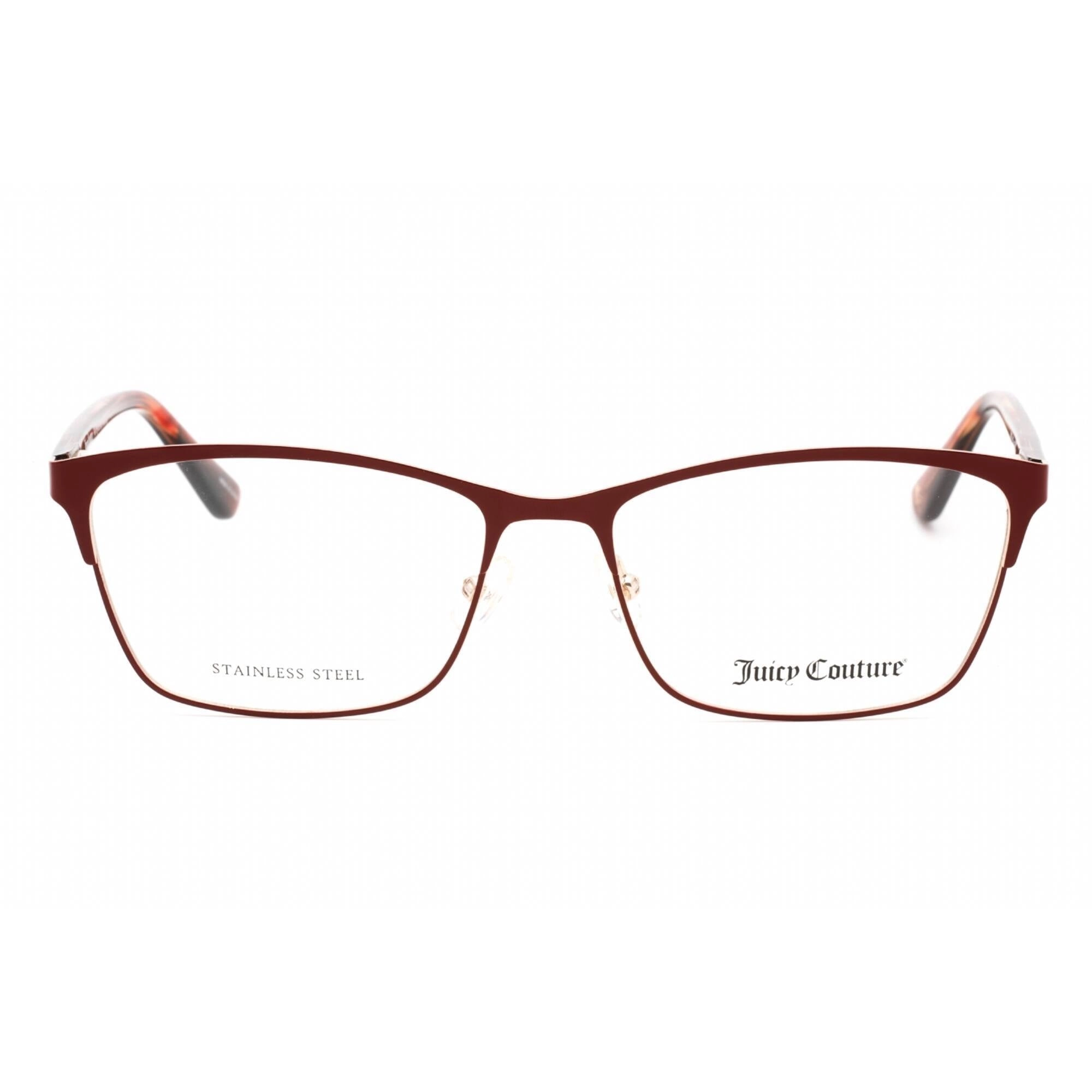Juicy Couture Women's Eyeglasses - Matte Burgundy Rectangular Frame | JU 232 07BL 00