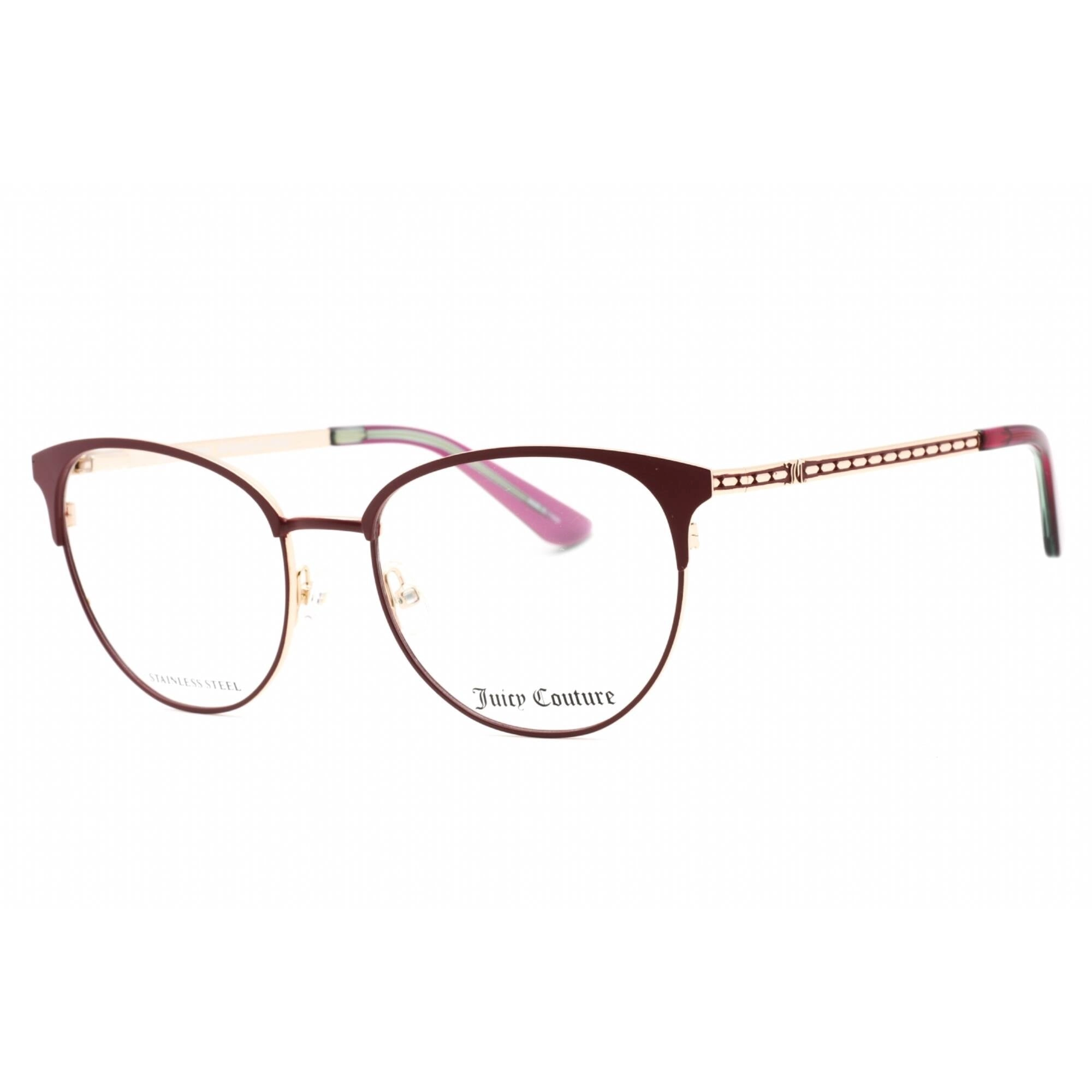 Juicy Couture Women's Eyeglasses - Matte Plum Cat Eye Metal Frame | JU 230/G 0U7I 00