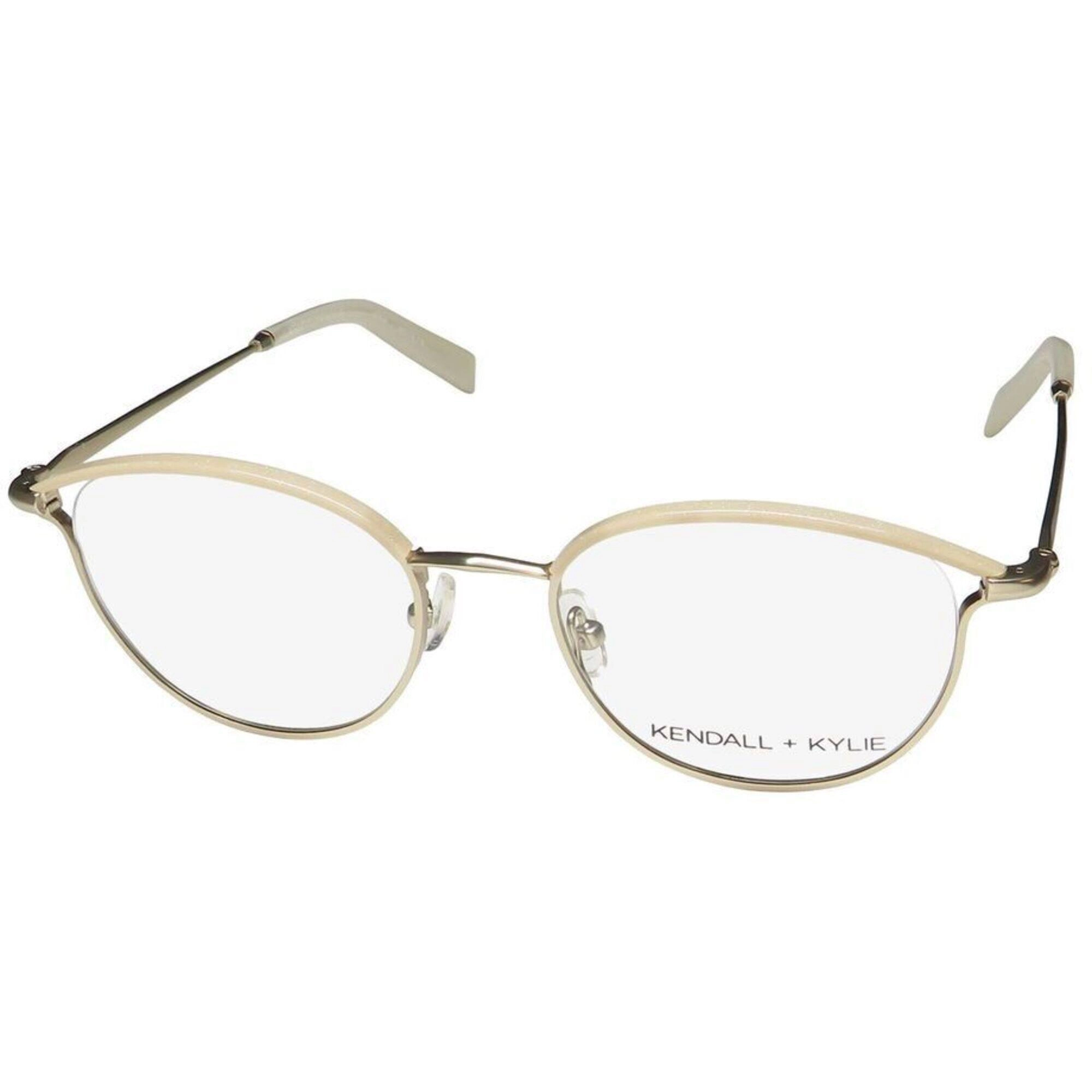 Kendall   Kylie Women's Eyeglasses - Gold Metal Frame Demo Lens | KKO176G EMILIA 718