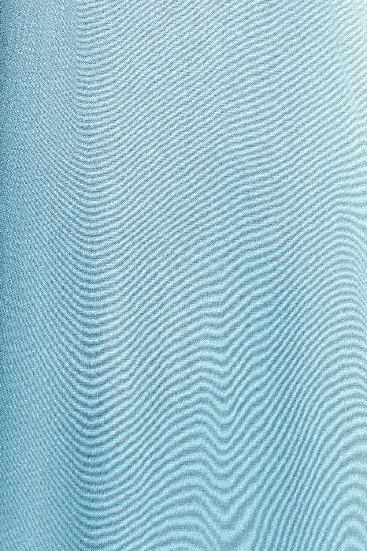 LA LUNE STRAPLESS COLUMN MAXI DRESS - ICEBERG BLUE