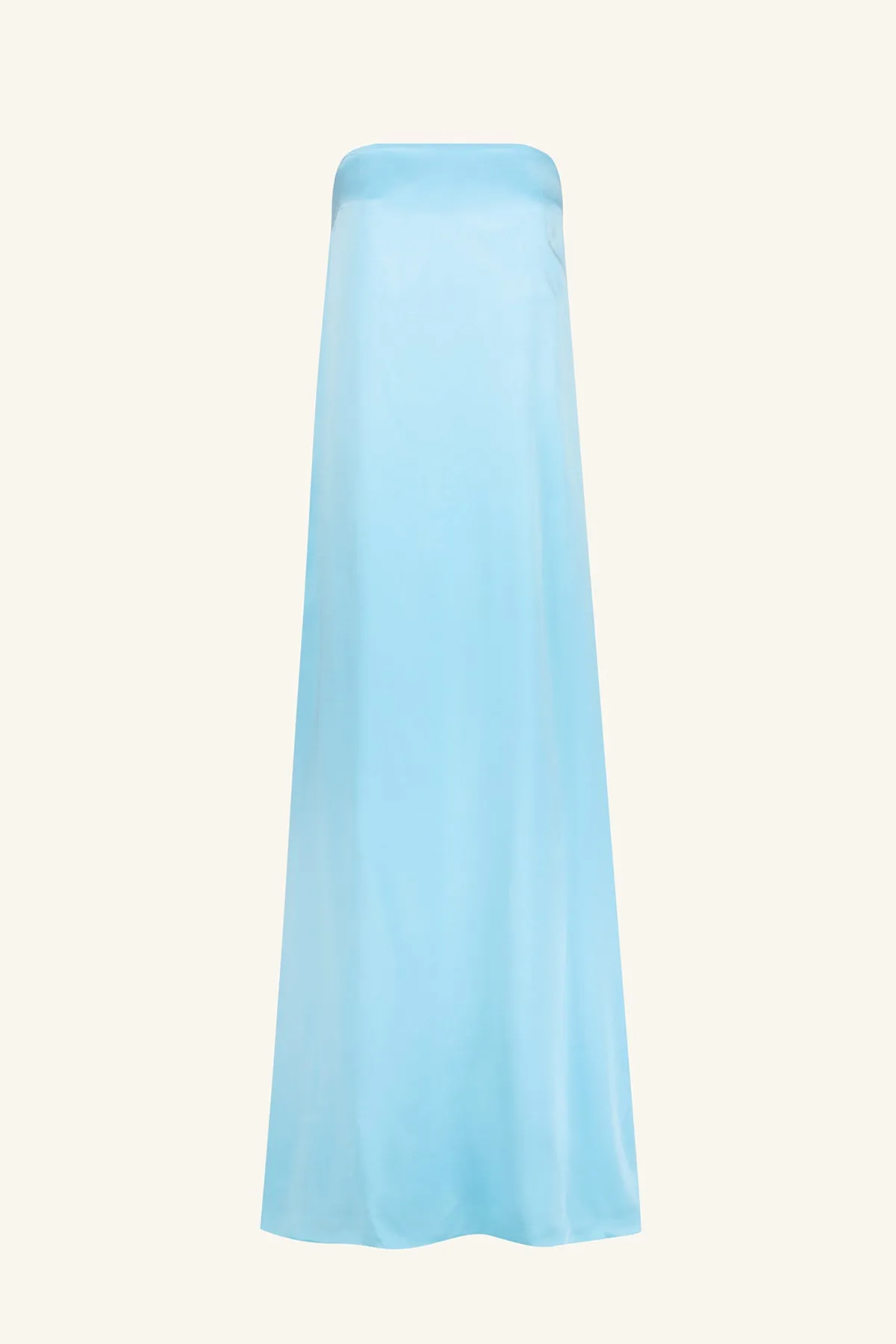 LA LUNE STRAPLESS COLUMN MAXI DRESS - ICEBERG BLUE