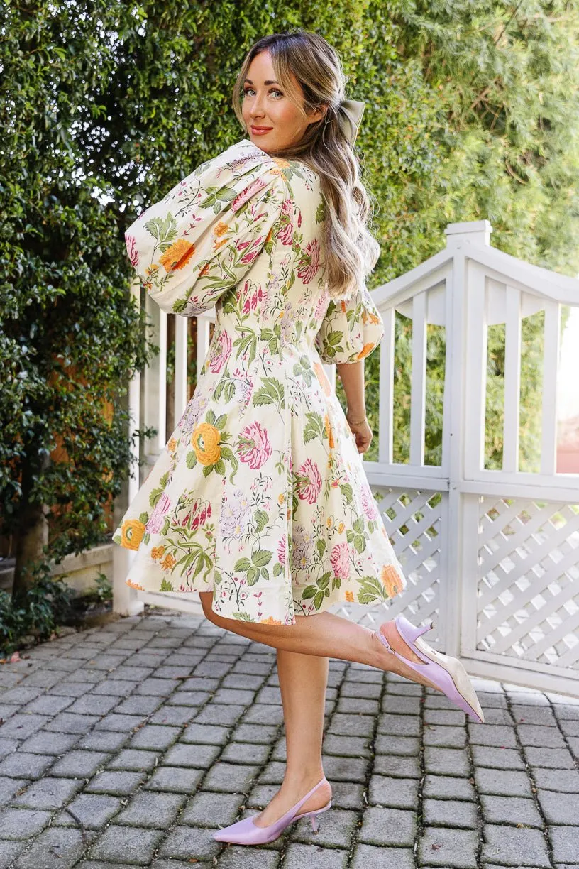 Leah Dress in Multicolor Floral