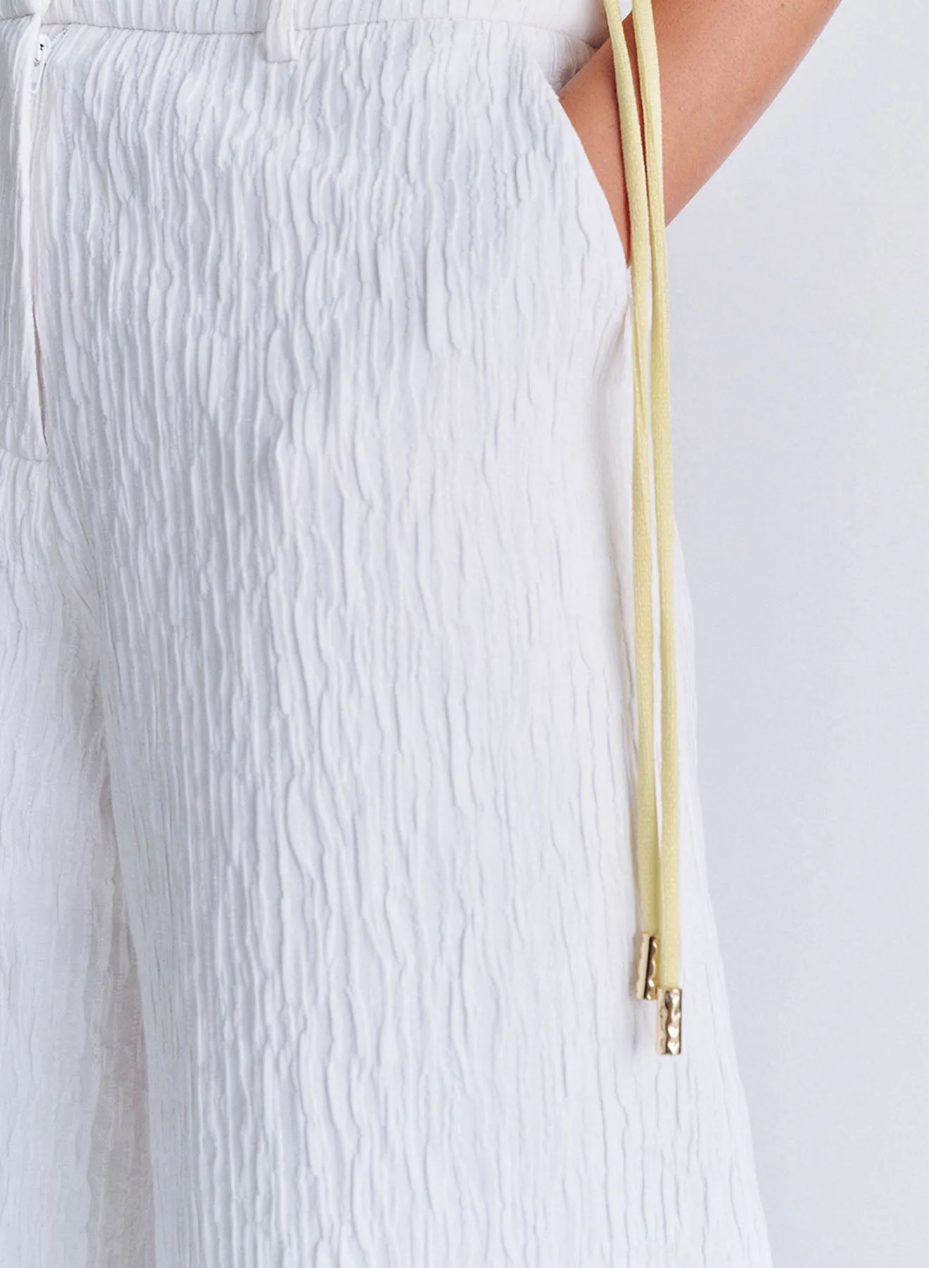 LENNY PANT (WHITE CRINKLE)