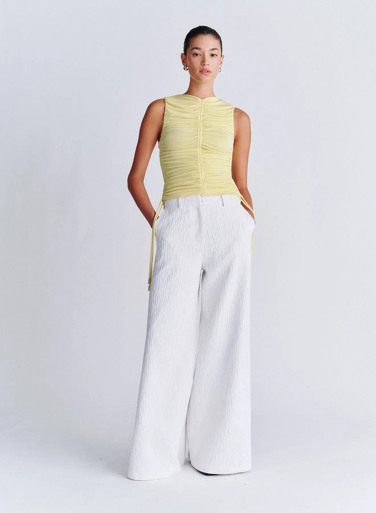 LENNY PANT (WHITE CRINKLE)
