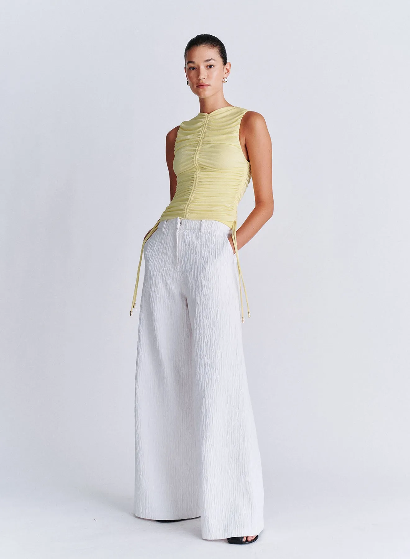 LENNY PANT (WHITE CRINKLE)
