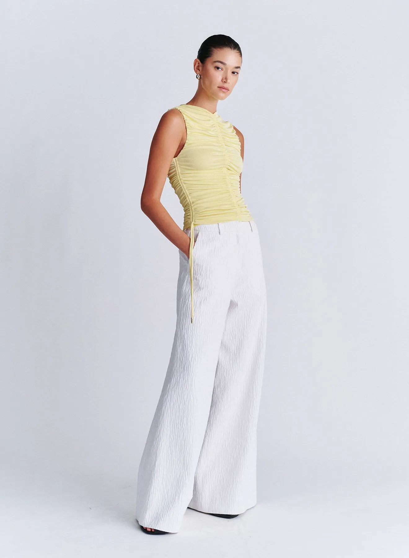 LENNY PANT (WHITE CRINKLE)