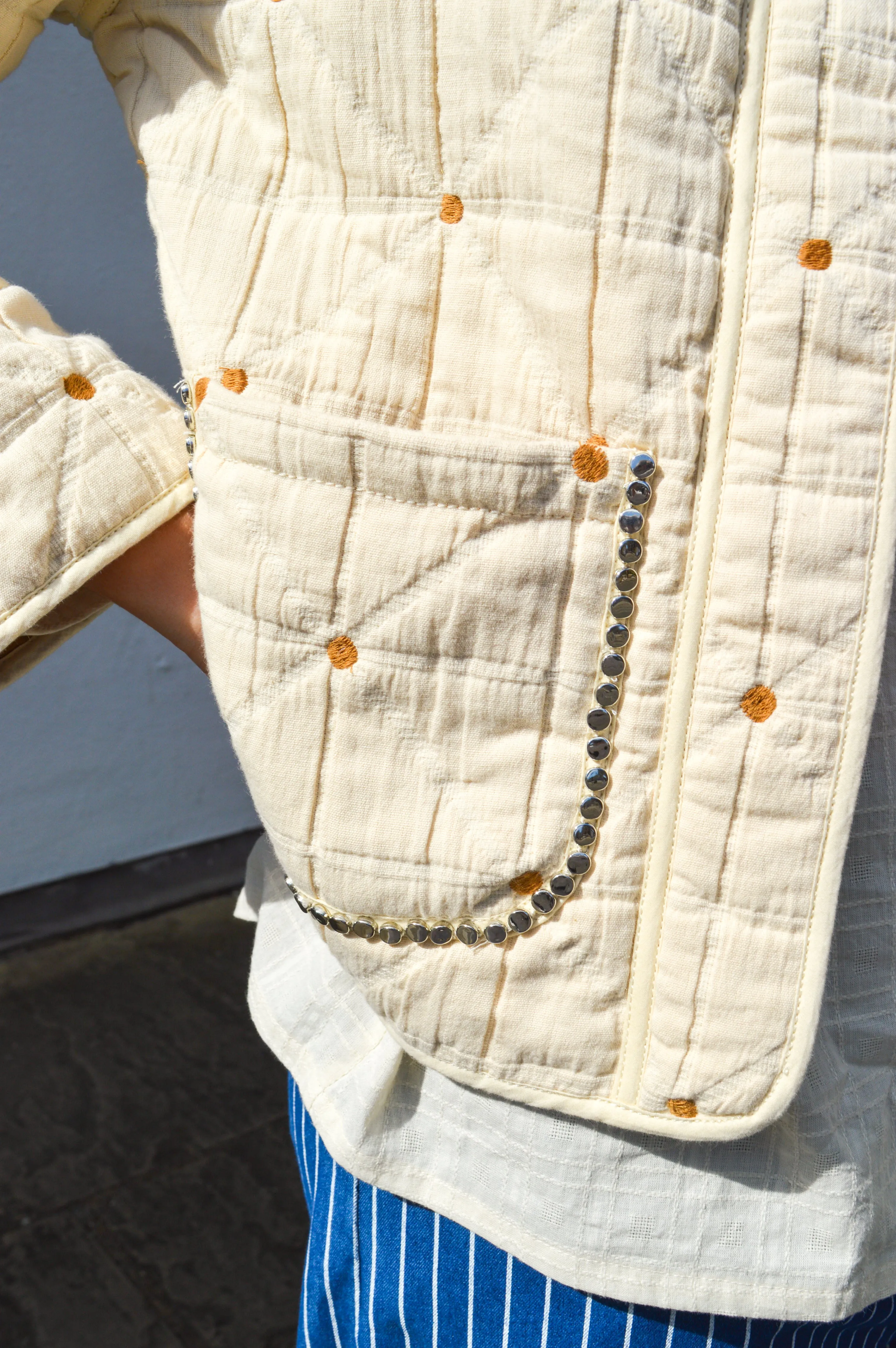 Leon & Harper Vahala Quilt Ecru Jacket