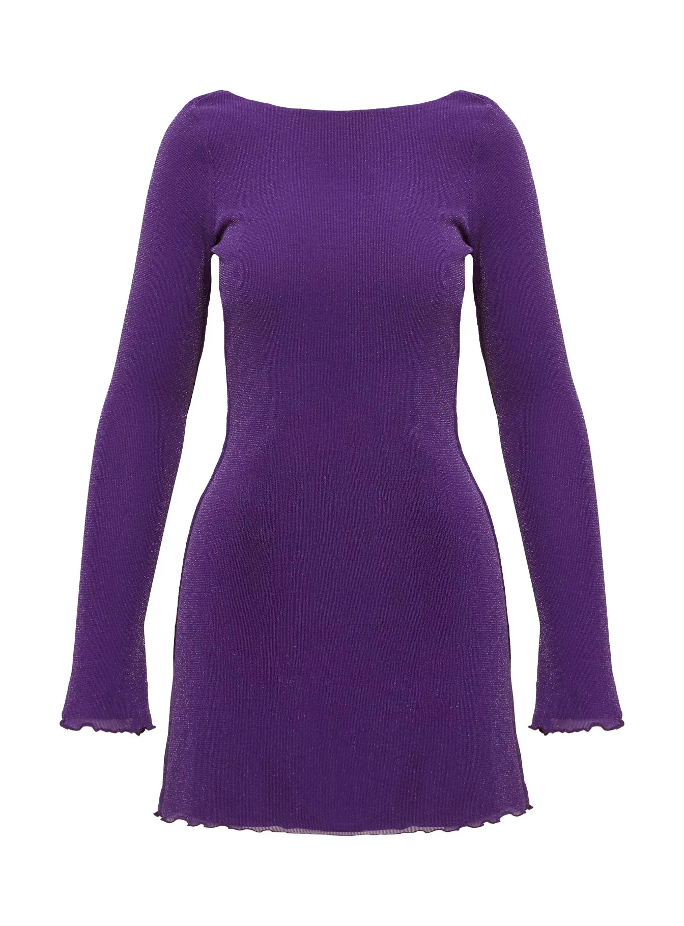Leshner Long Sleeve Mini Dress Purple