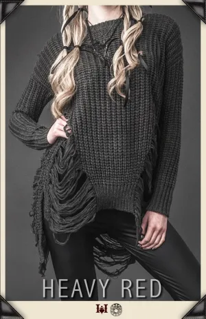 Love's Mistrust Grey Tunic Sweater