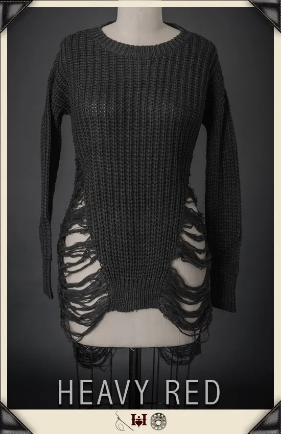 Love's Mistrust Grey Tunic Sweater