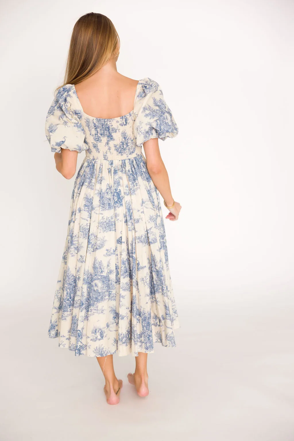 Mary Elizabeth Midi Dress in Blue