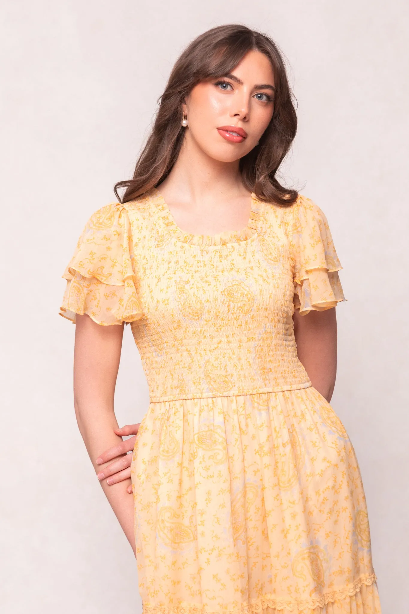 Meg Dress in Yellow
