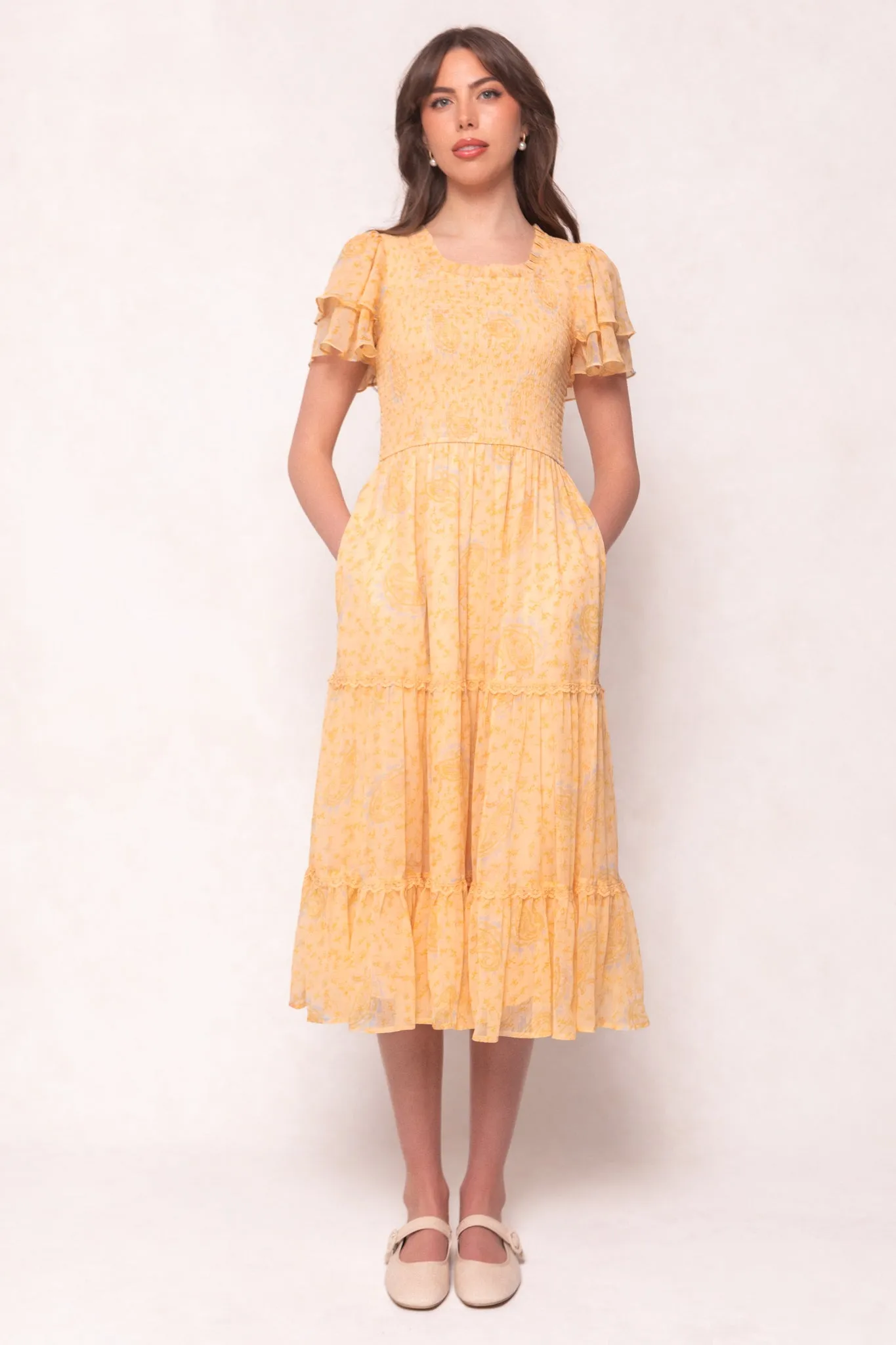Meg Dress in Yellow