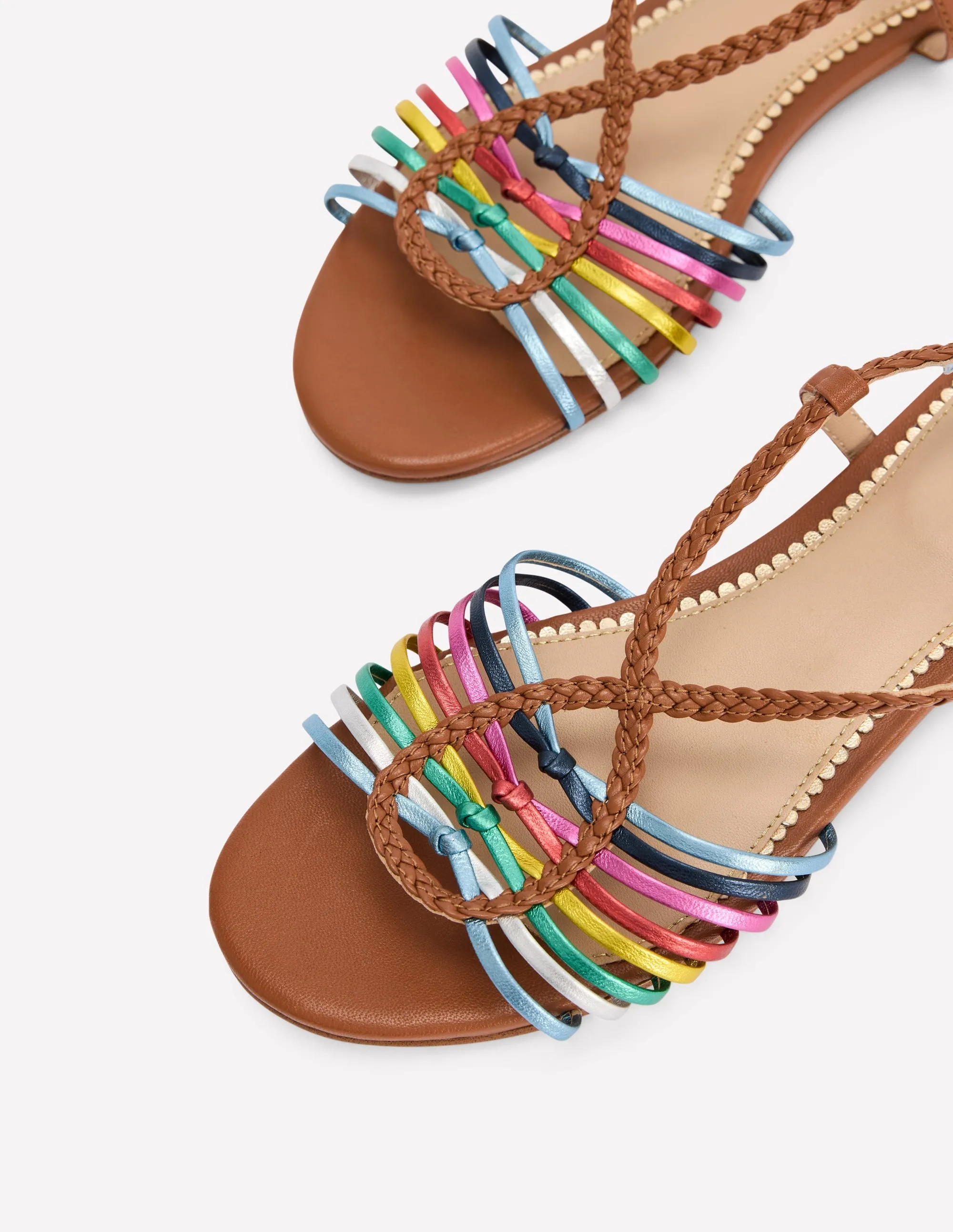 Multi Strap Flat Sandal-Multi