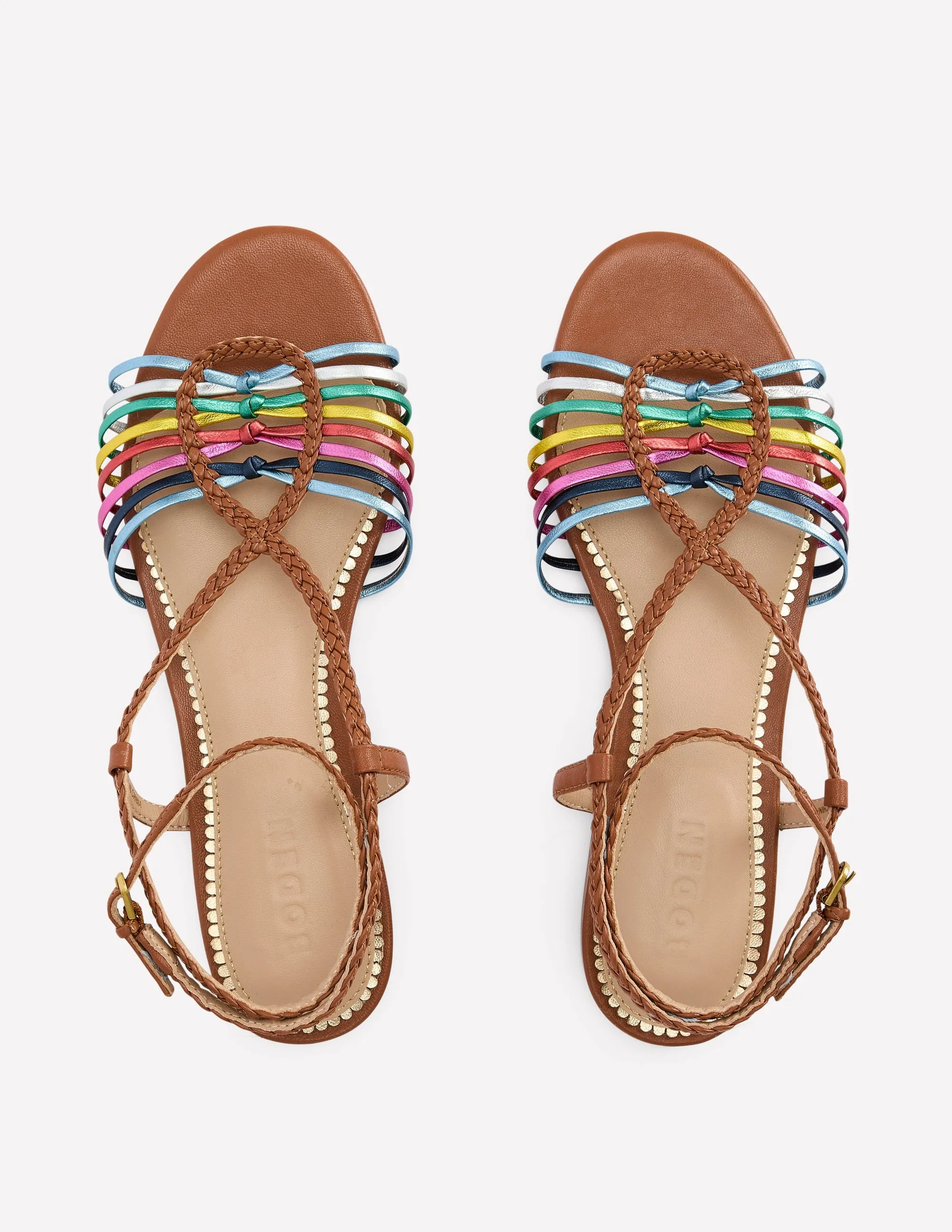 Multi Strap Flat Sandal-Multi