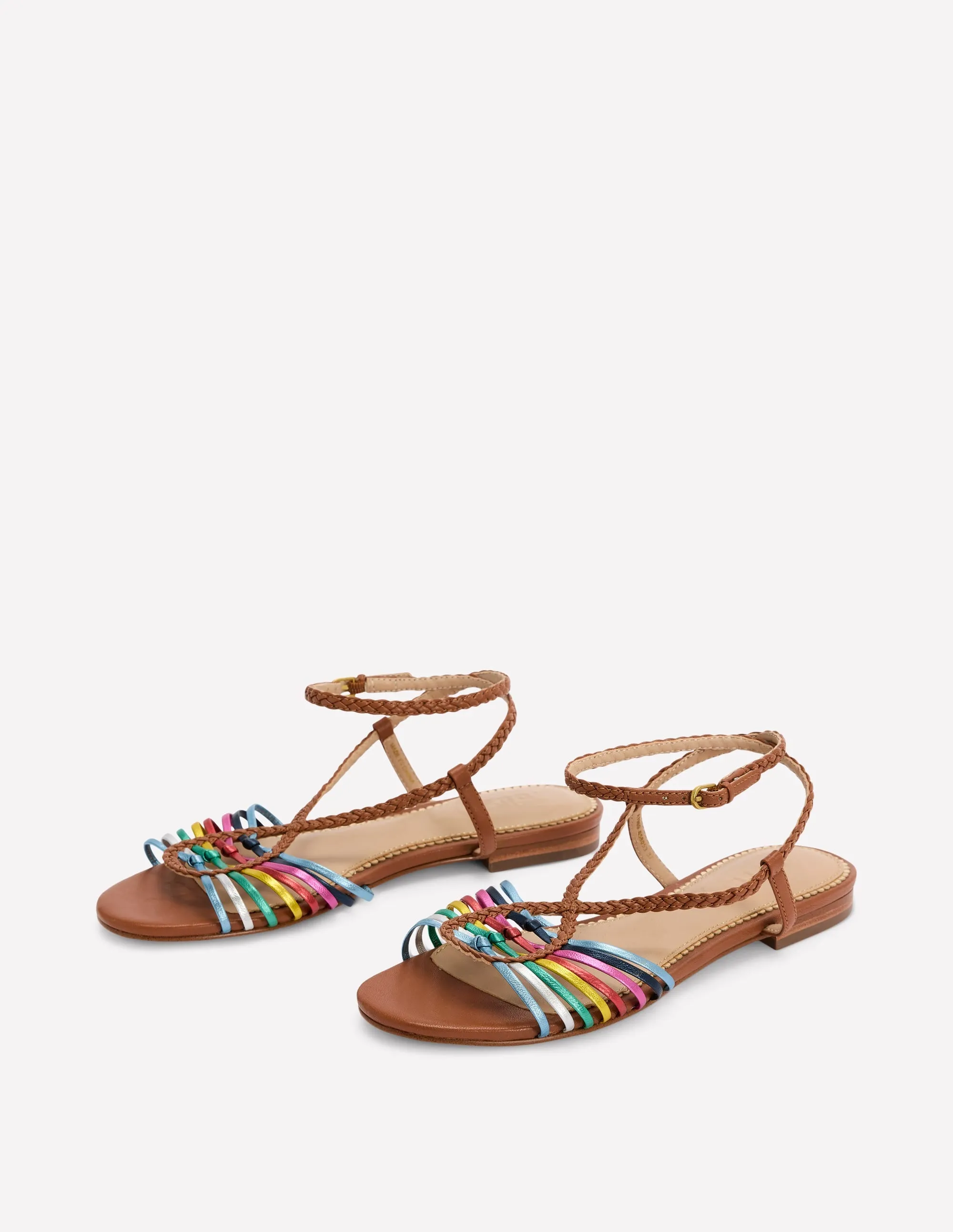 Multi Strap Flat Sandal-Multi