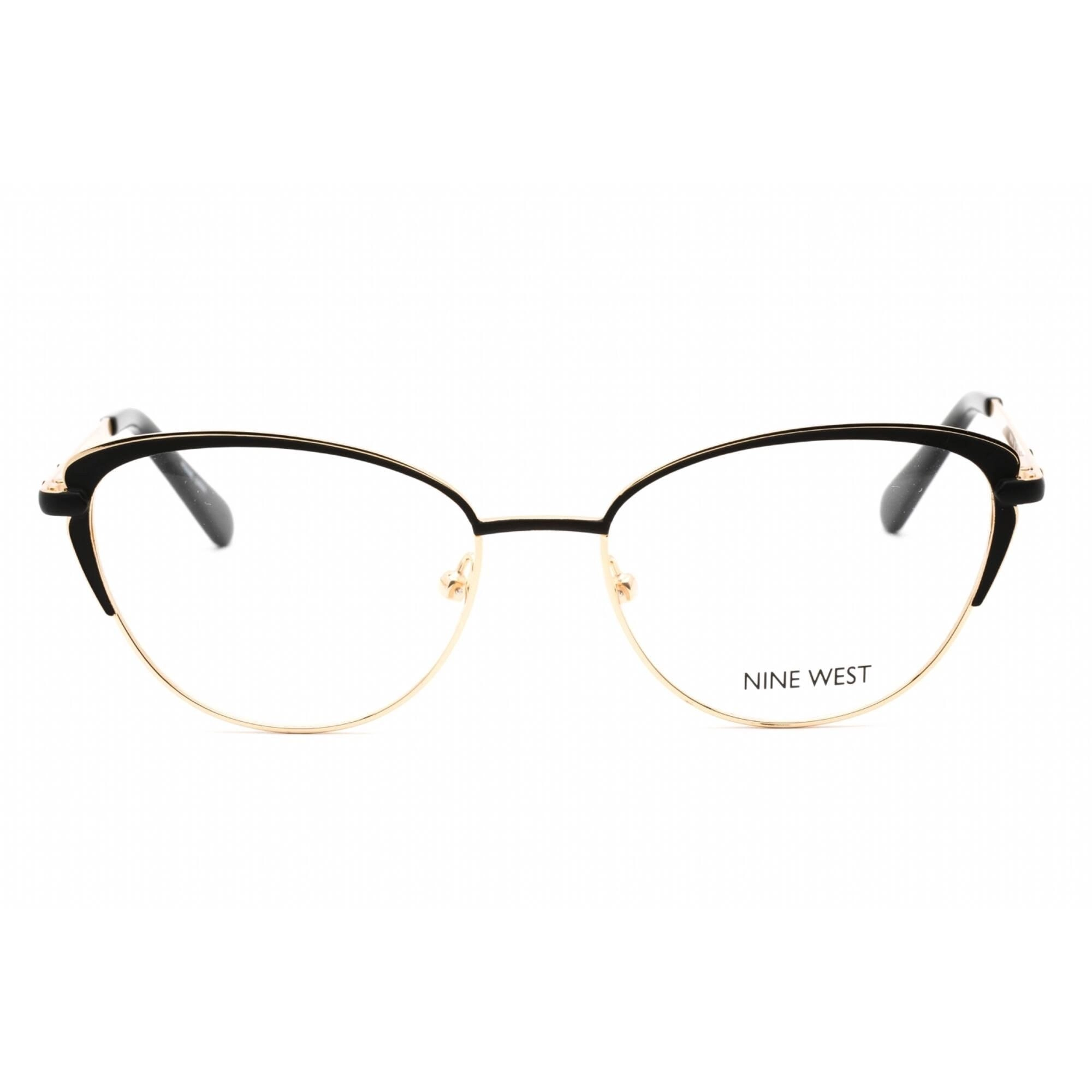 Nine West Women's Eyeglasses - Full Rim Black/Gold Metal Cat Eye Frame | NW1104 001