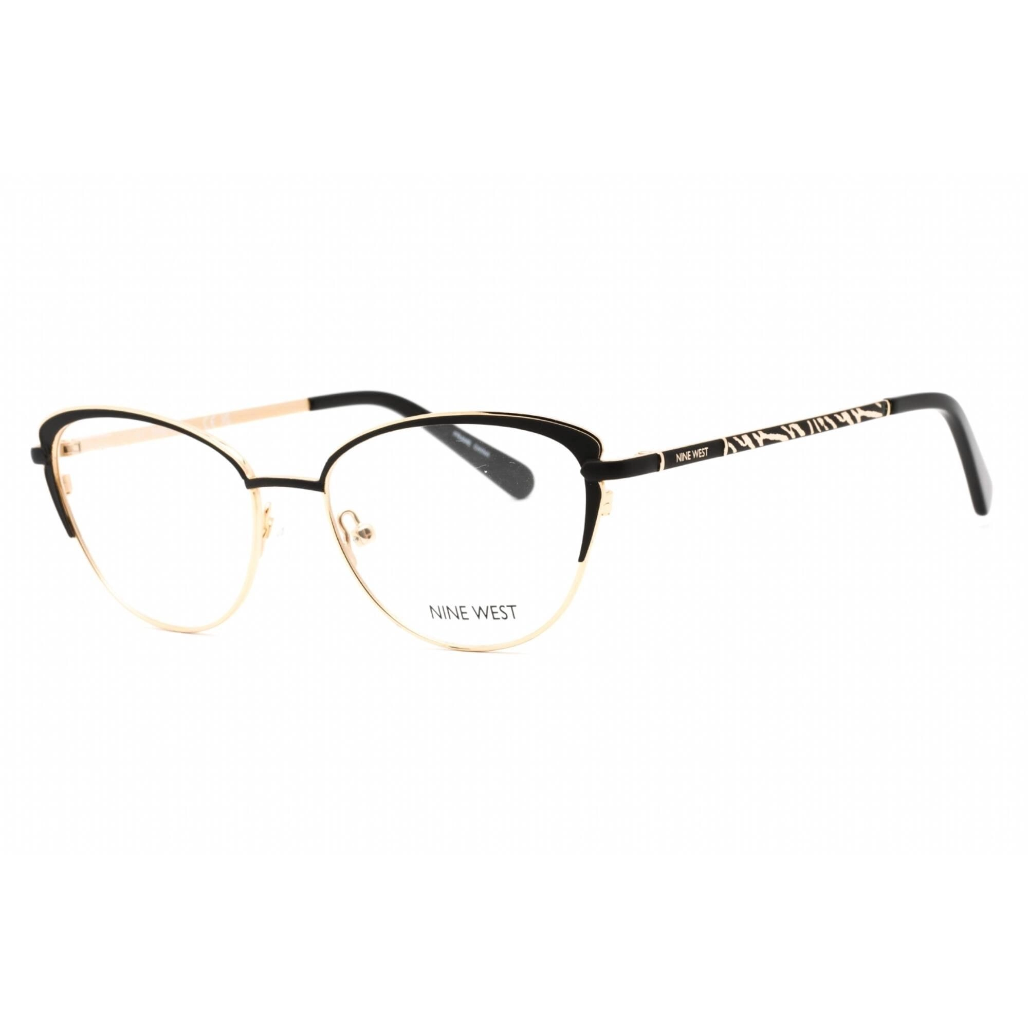 Nine West Women's Eyeglasses - Full Rim Black/Gold Metal Cat Eye Frame | NW1104 001