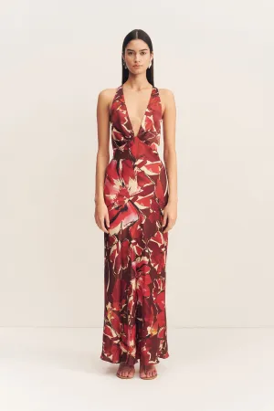 NOLITA PLUNGED CROSS BACK MAXI DRESS