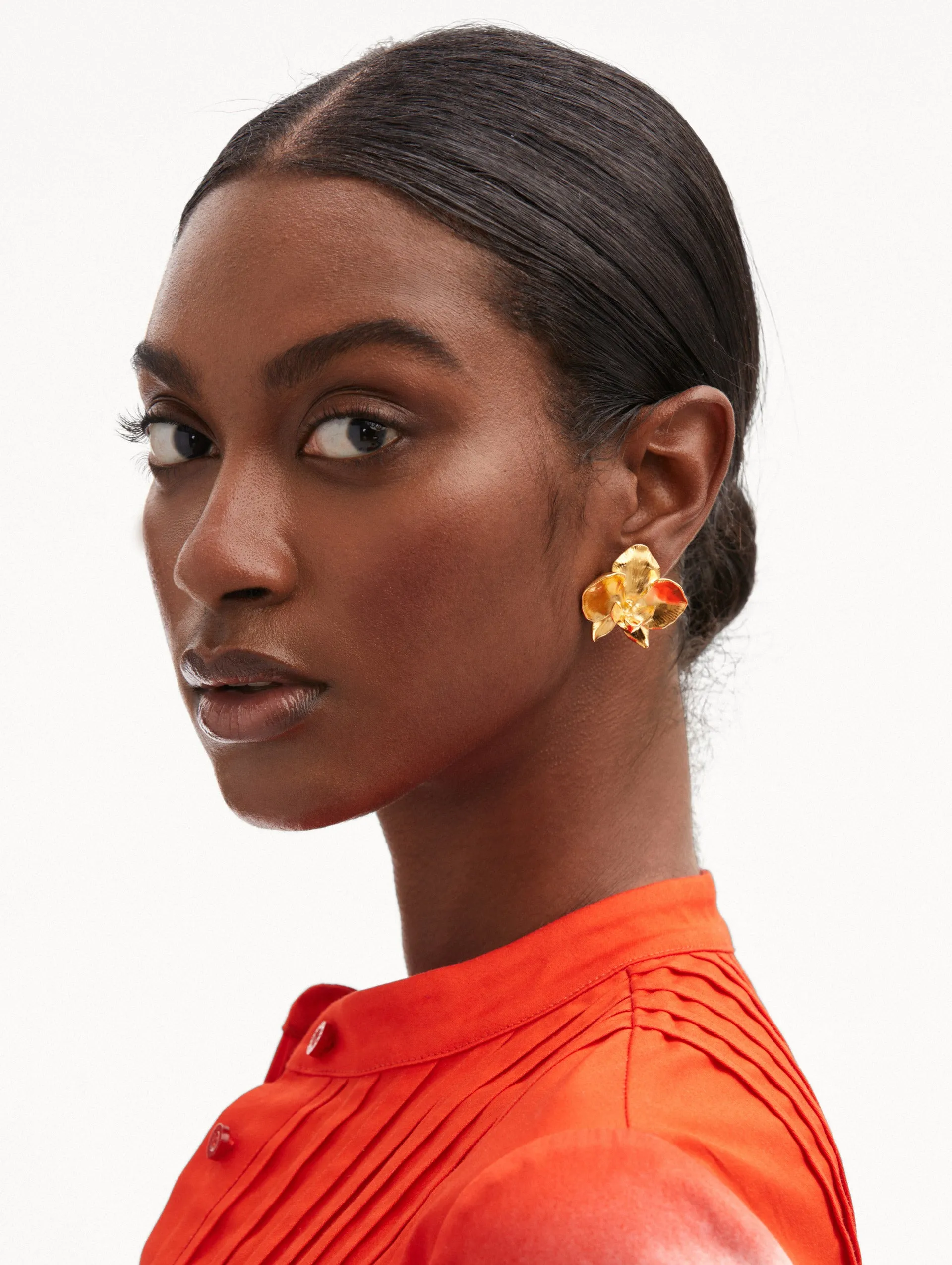 Orchid Clip-On Earrings