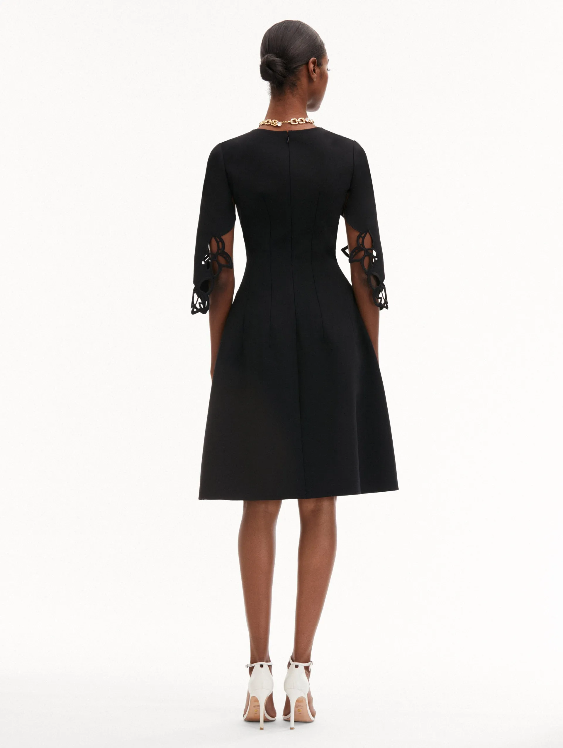 Orchid Sleeve Split Neck Dress