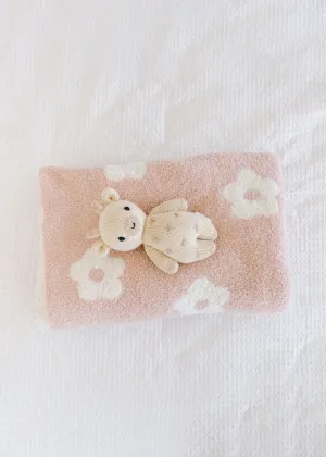 Pink Daisy Plush Blanket