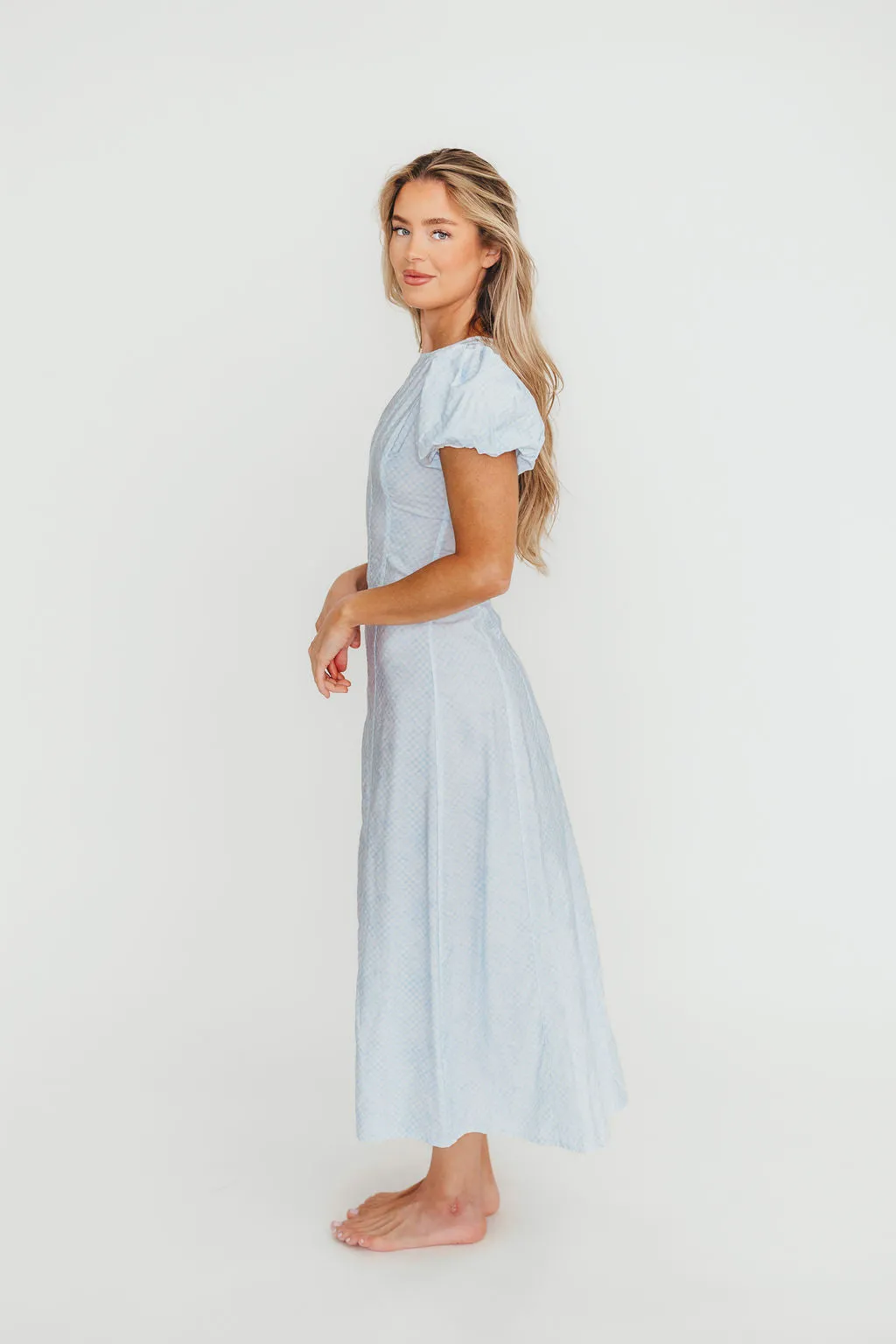 Polly Maxi Dress in Light Blue