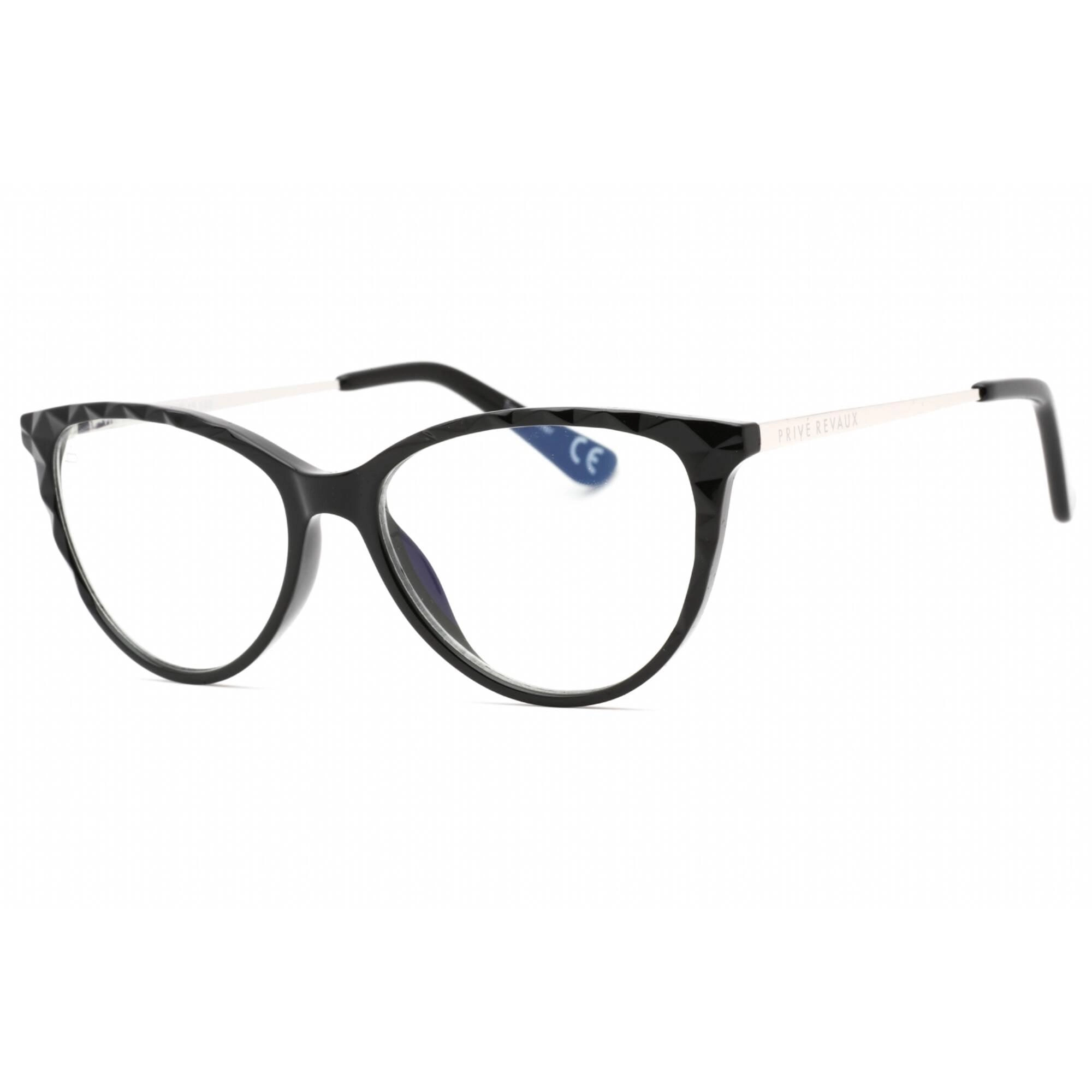 Prive Revaux Women's Eyeglasses - Full Rim Plastic Cat Eye Frame | Zoe Caviar Black