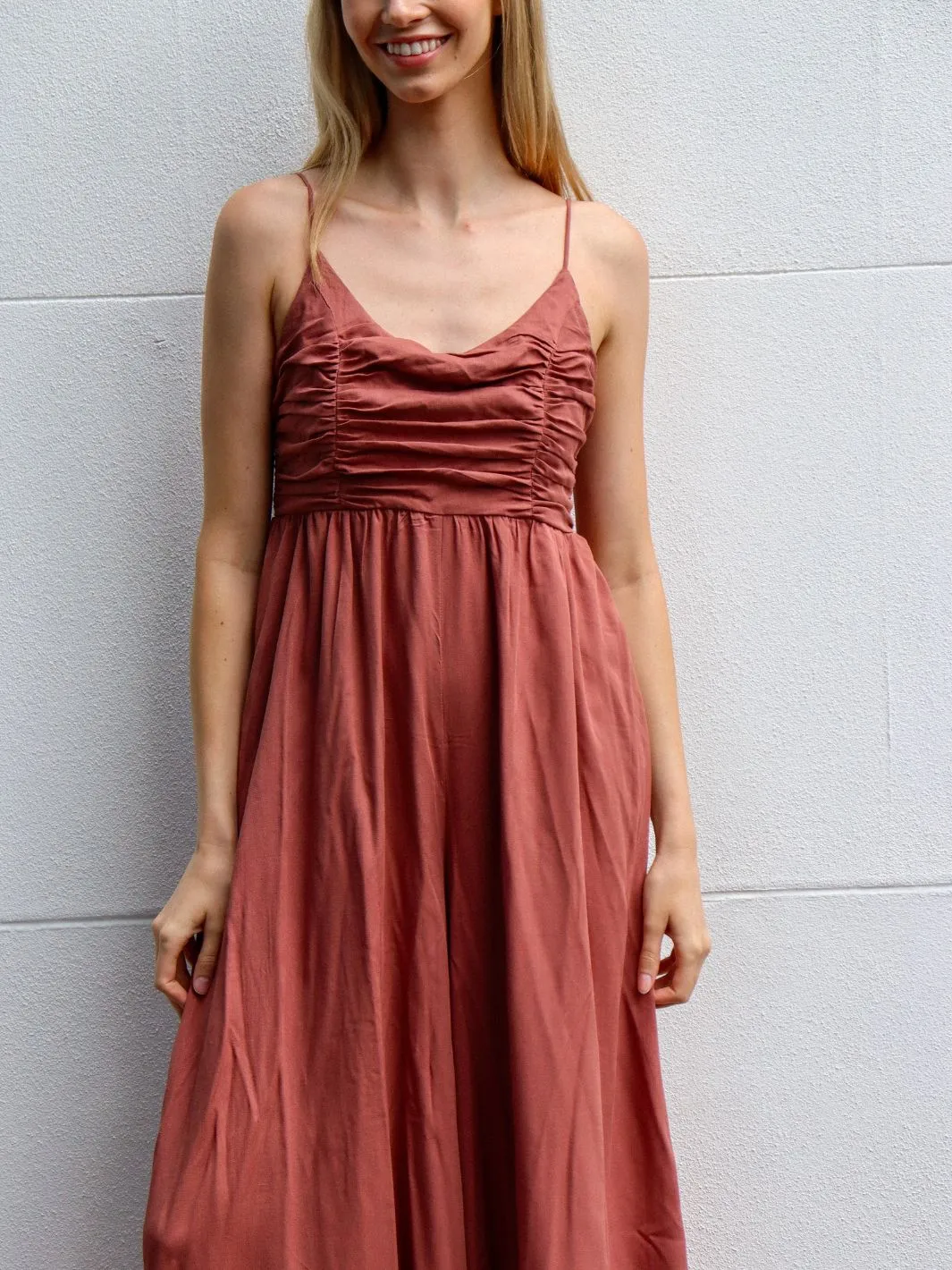 ROUCHED JUMPSUIT