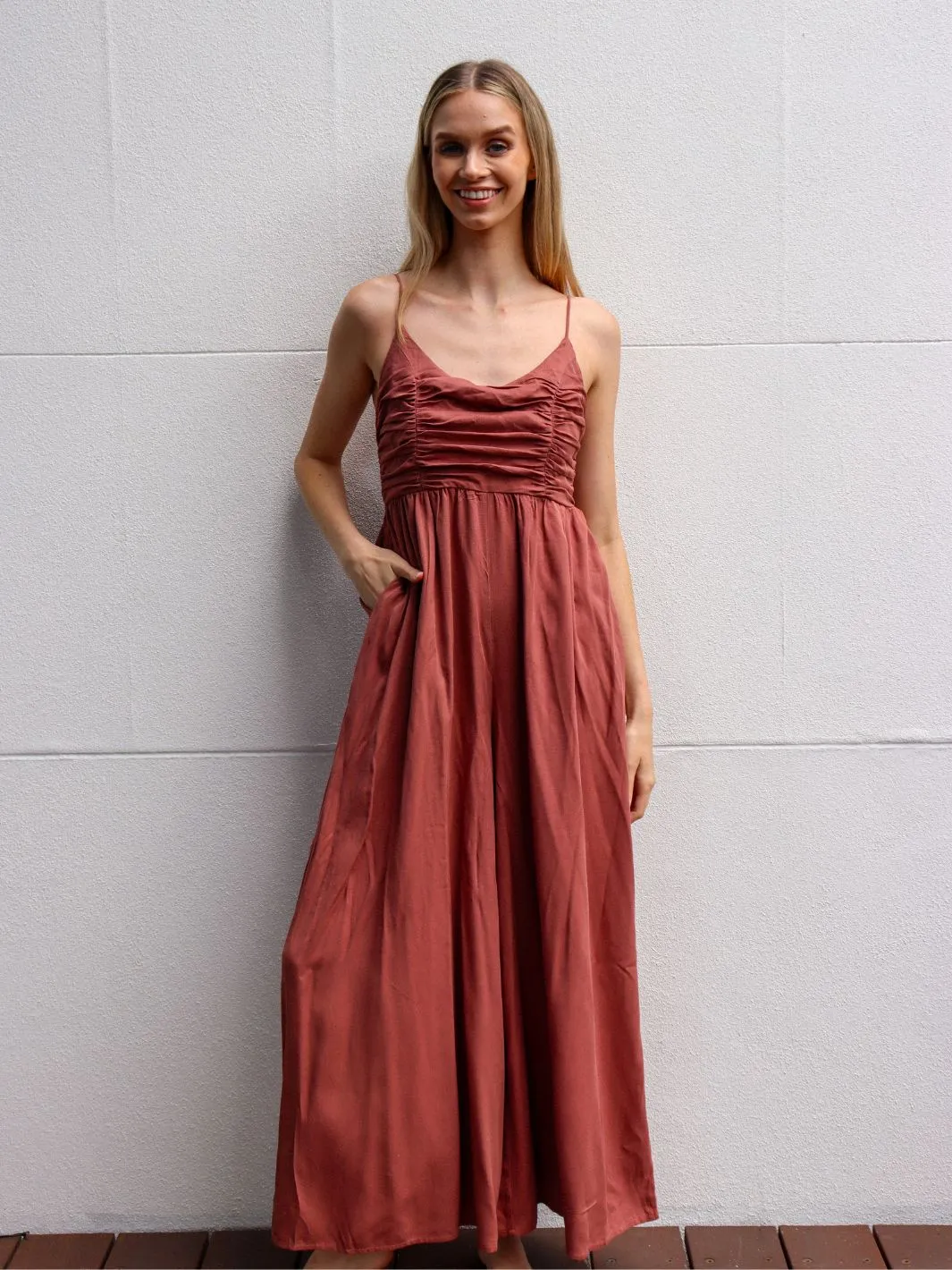 ROUCHED JUMPSUIT