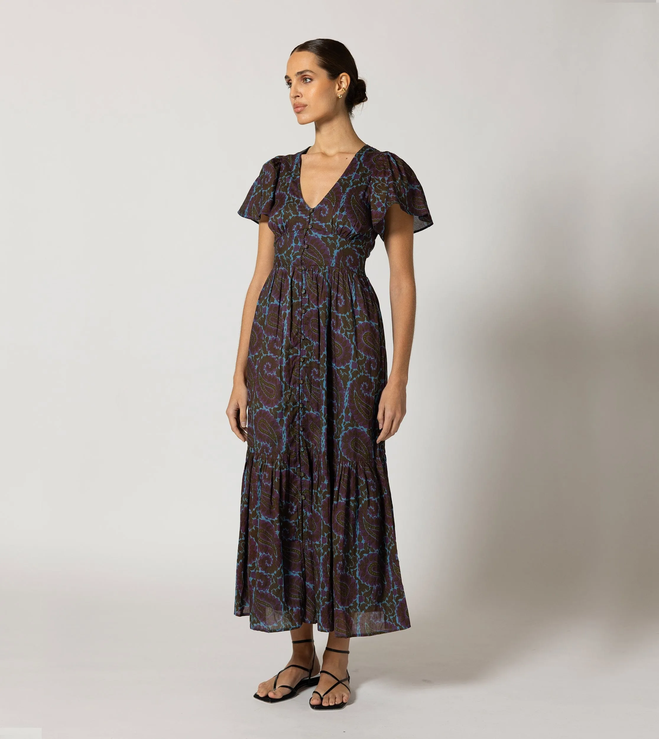 Sasha Ankle Dress | Dark Aurora