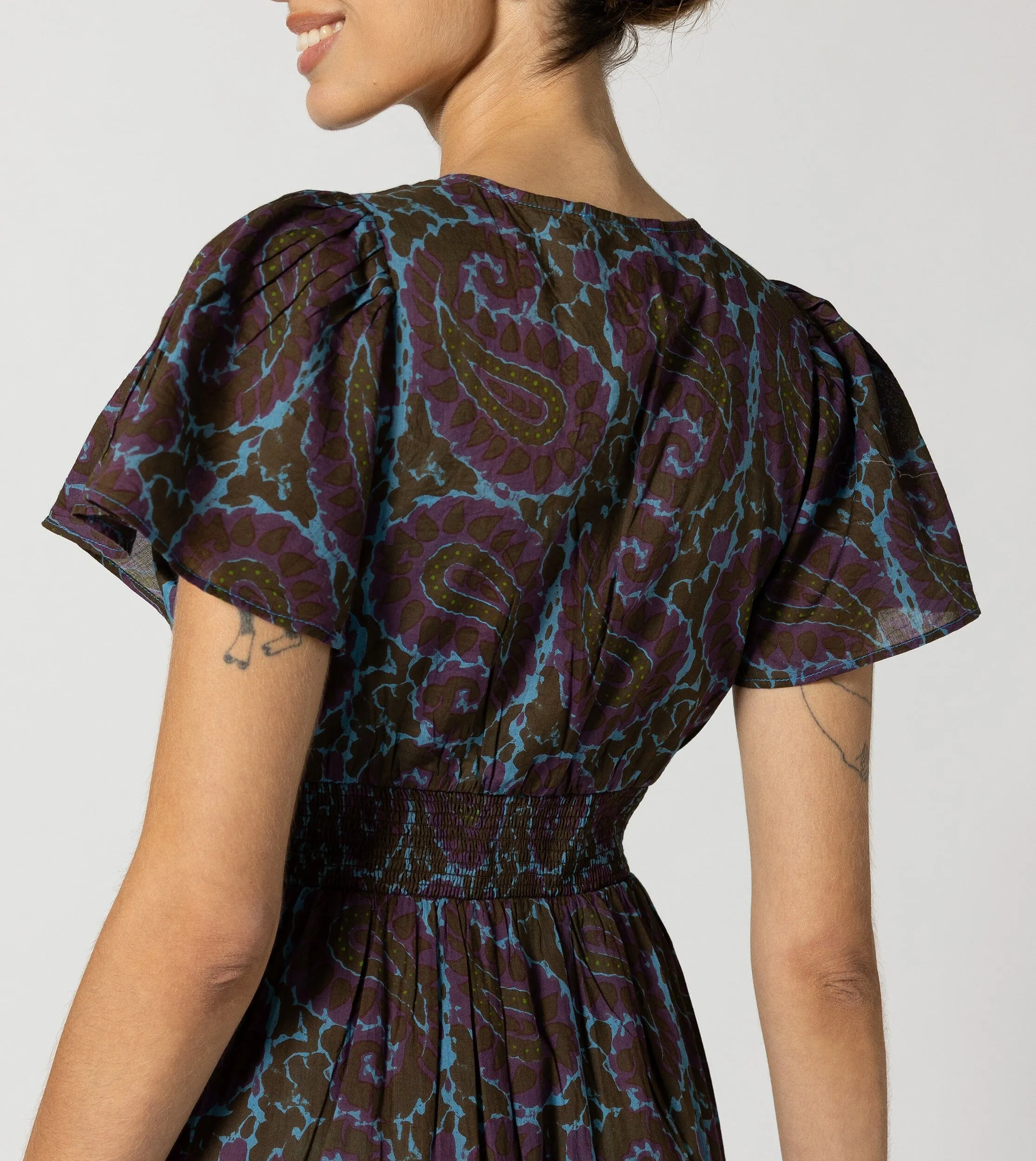 Sasha Ankle Dress | Dark Aurora