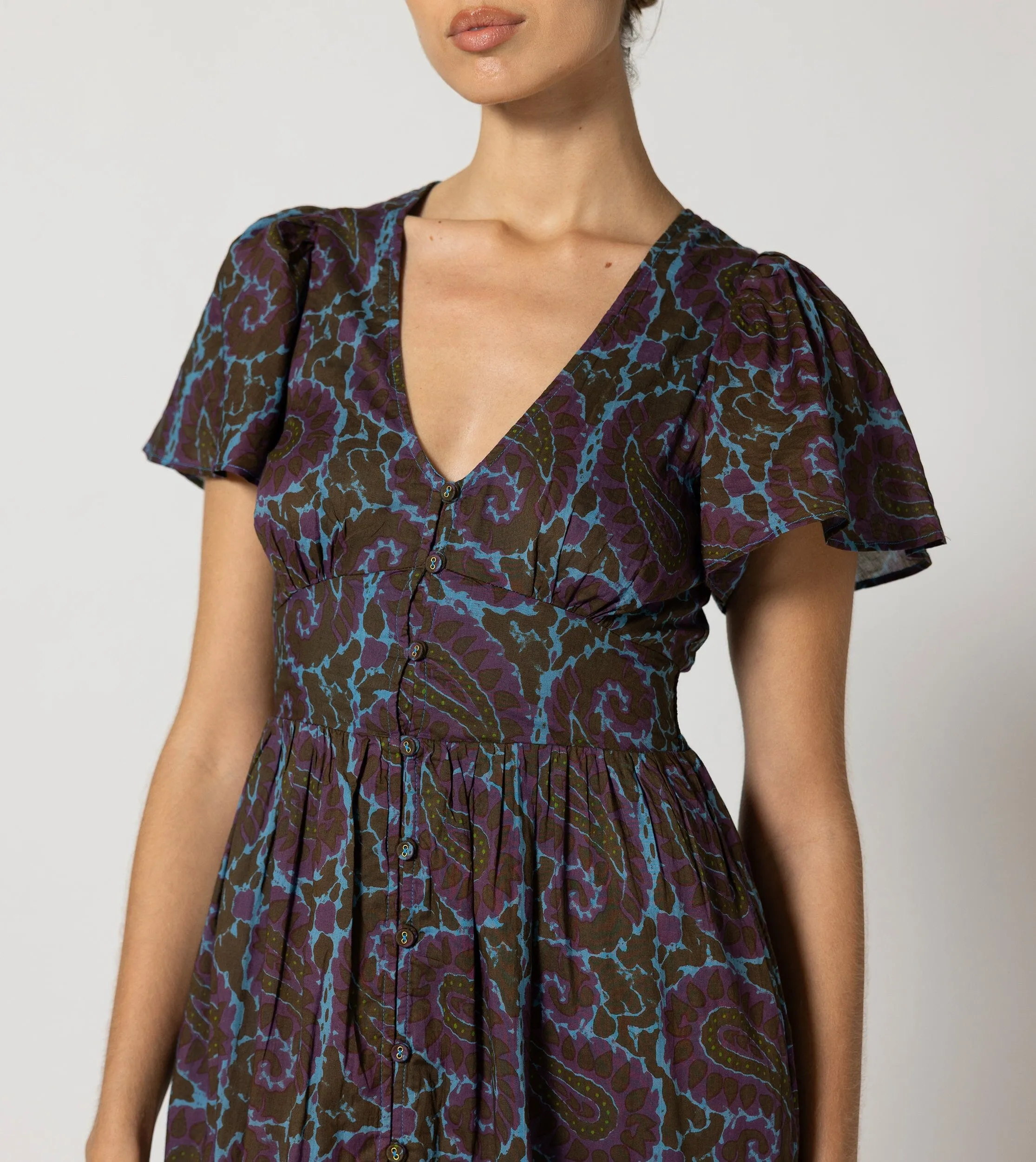 Sasha Ankle Dress | Dark Aurora